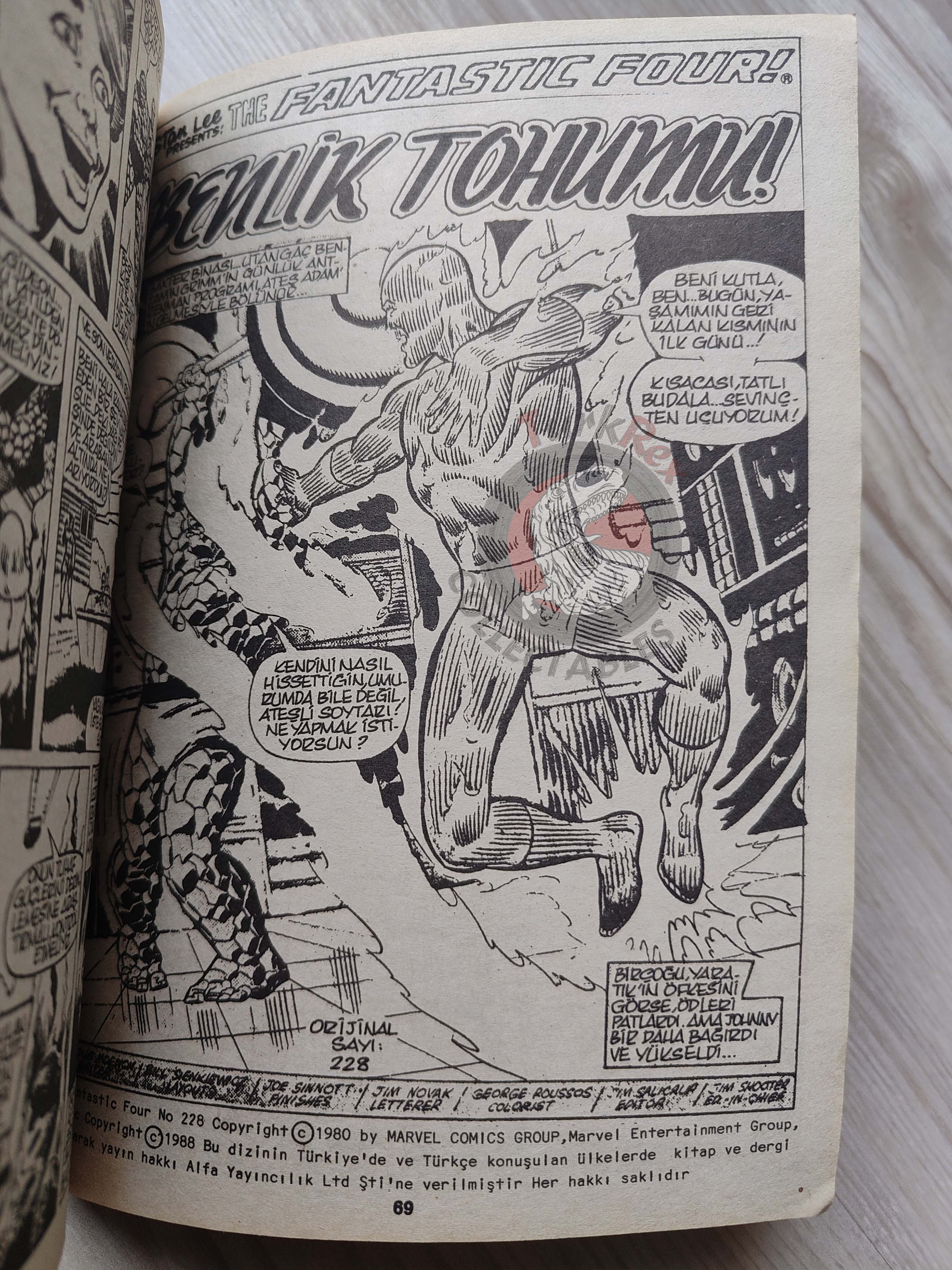 Fantastic Four Volume #6 1989 Turkish Comic Turkey #217 - #220 #225 - #228