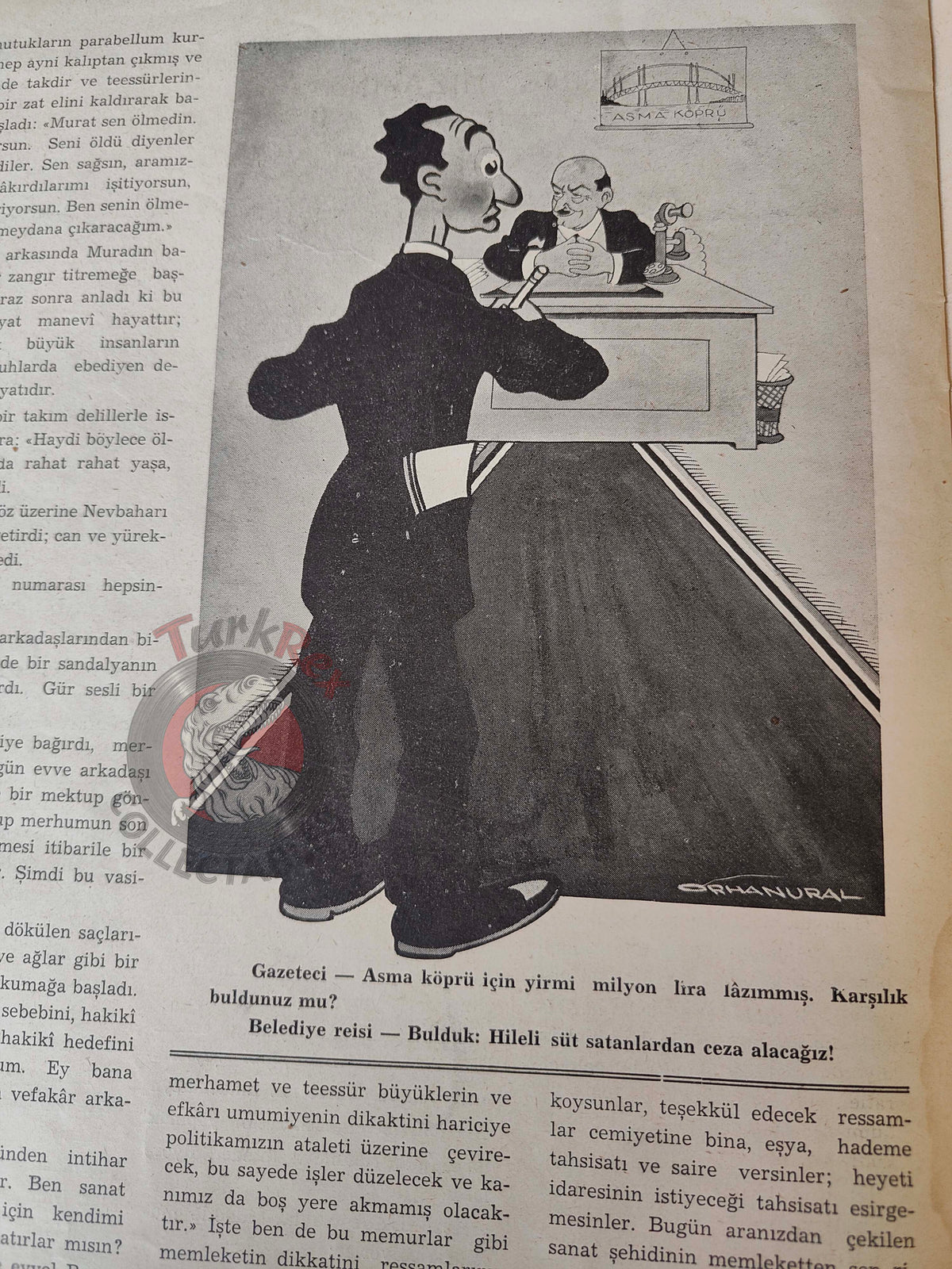 Akbaba 1936 Humor Magazine Turkish Turkey Modern Nero Mussolini Italy War WW2 era