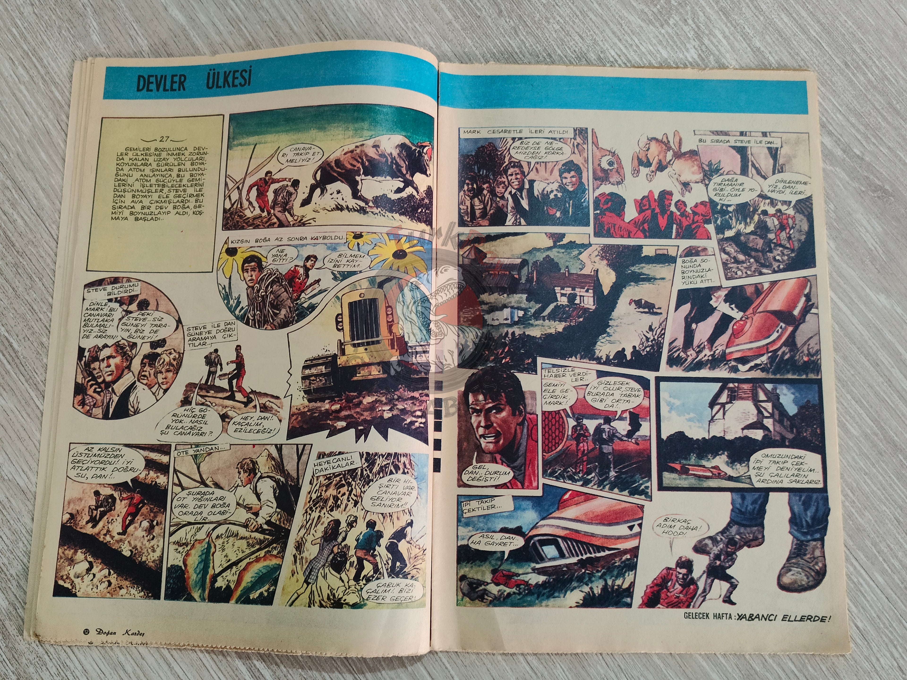 Doğan Kardeş 1971 Magazine #29 Turkish Comic Turkey Sinbad the Sailor Alice In Wonderland