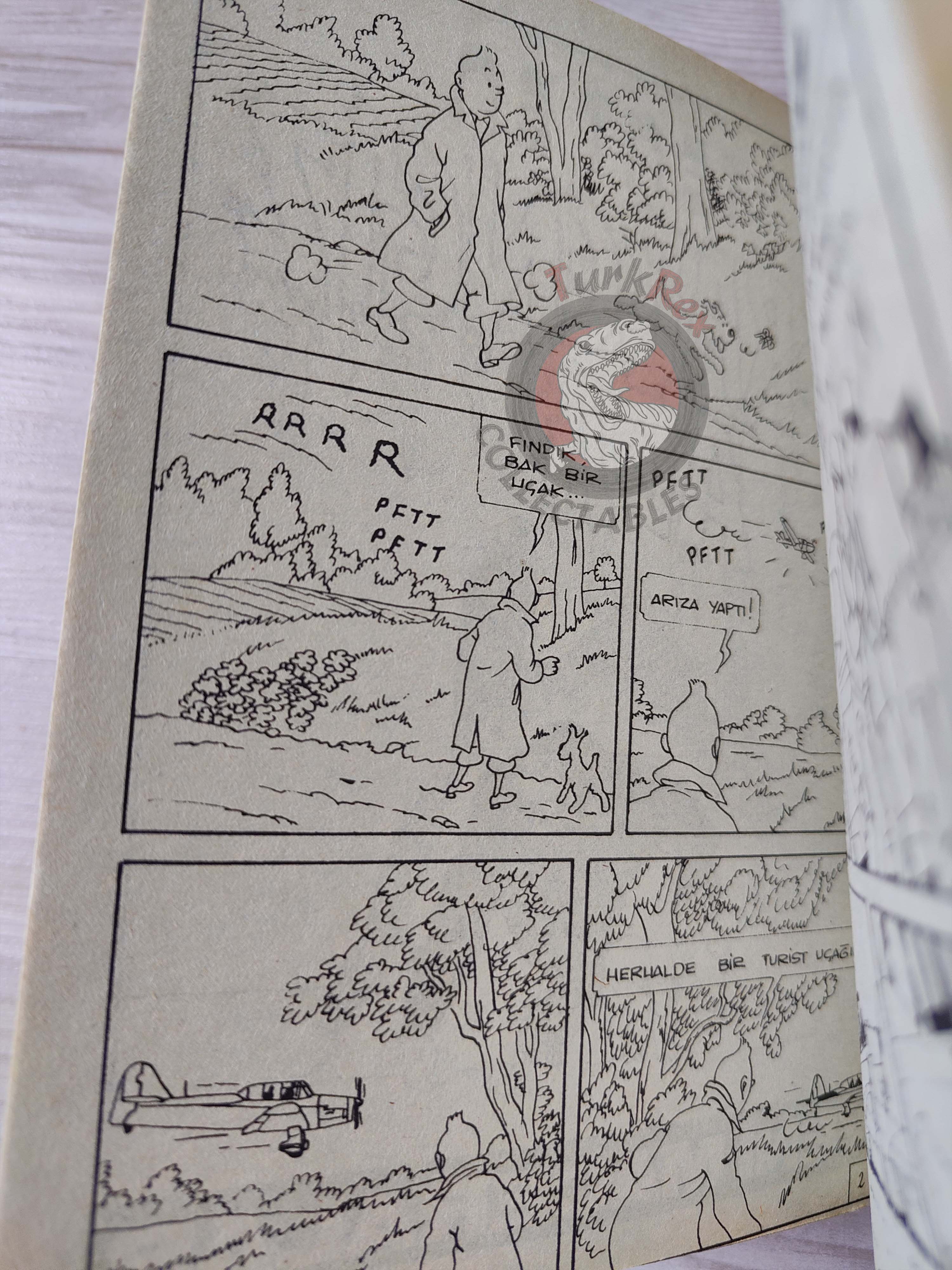 Tintin – King Ottokar’s Sceptre & The Black Island late 1980s Turkish Edition Comic Turkey