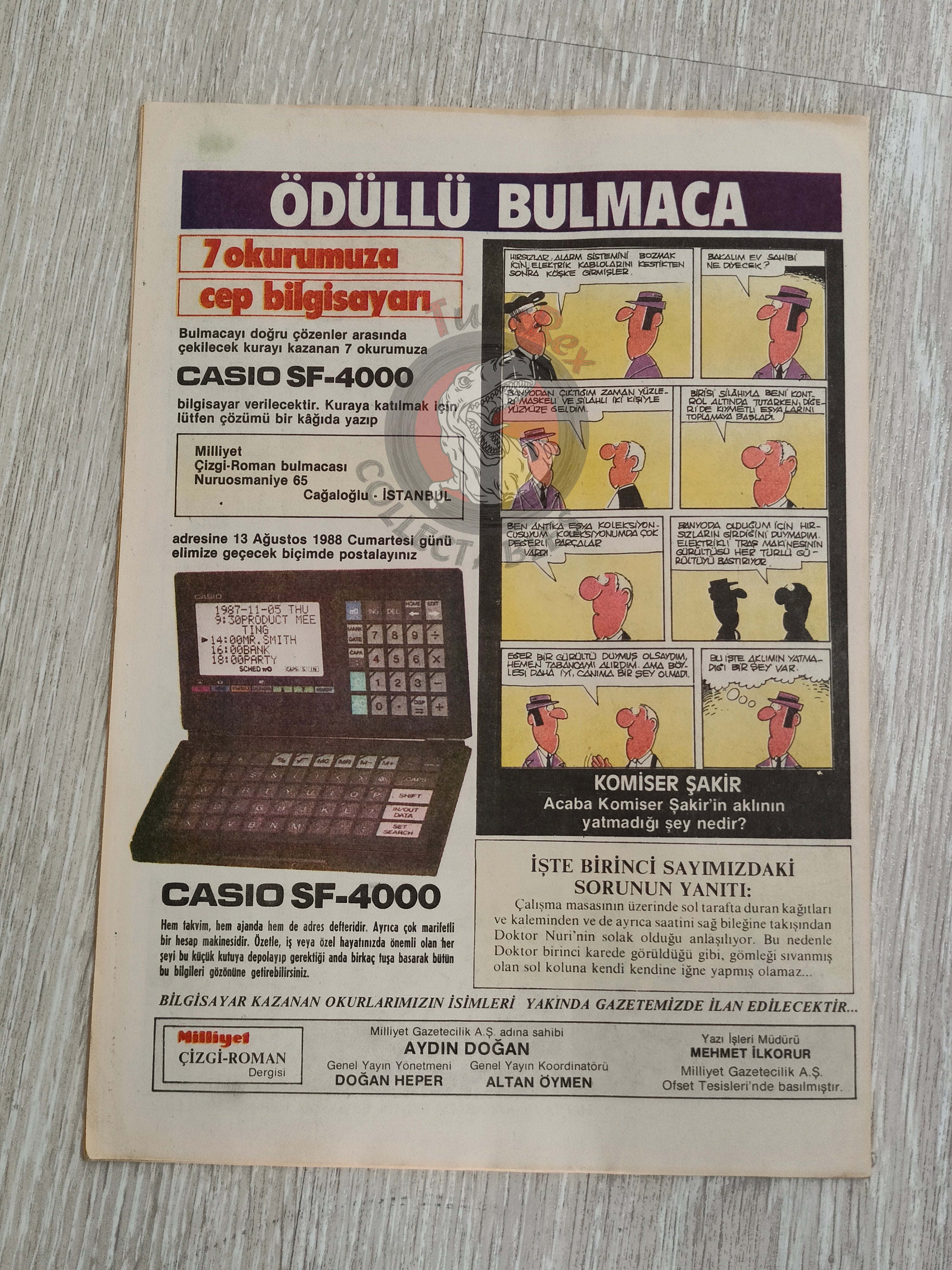Milliyet Çizgi Roman #3 1988 Turkish Comic Turkey Belle Star Mr. Abernathy Green Force Five