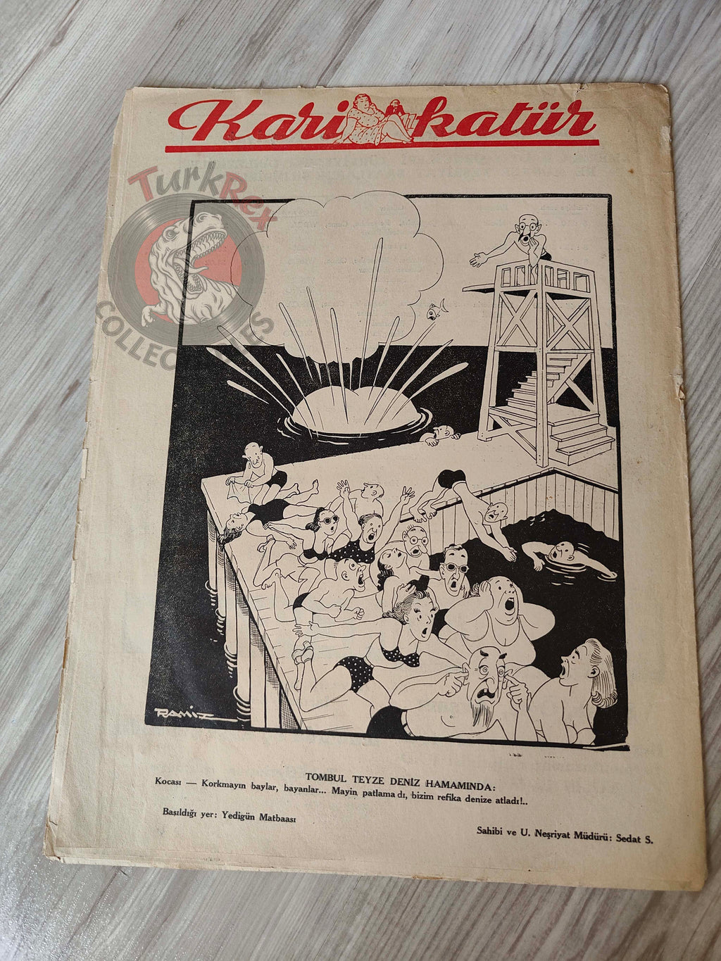 Karikatür 1942 Humor Magazine Turkish Turkey Africa WW2 era Egypt War German Soldier