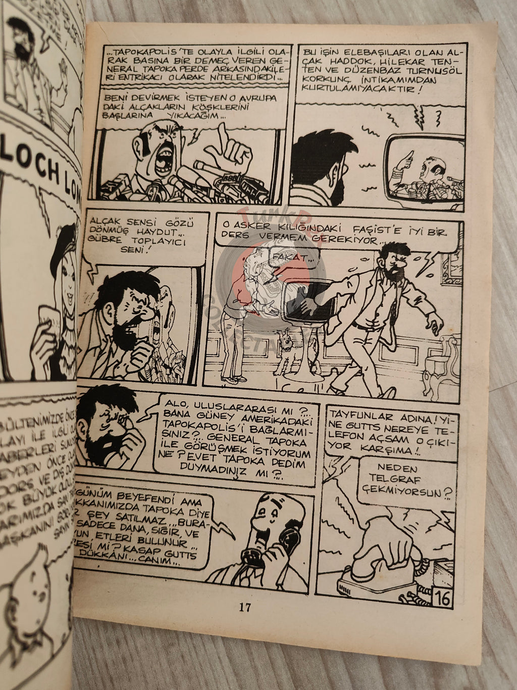 Tintin – Tintin and the Picaros 1980s Turkish Edition Comic Turkey