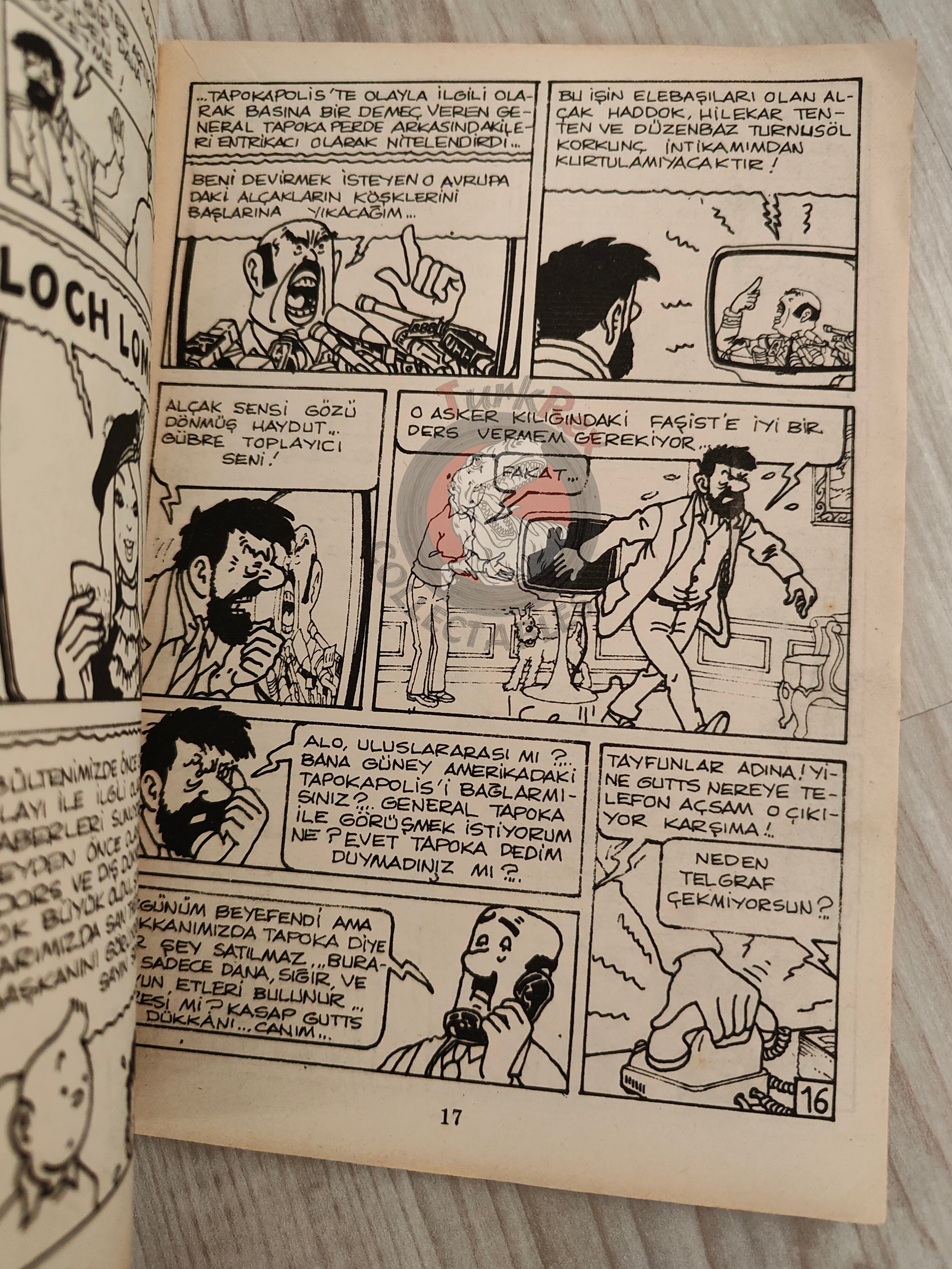 Tintin – Tintin and the Picaros 1980s Turkish Edition Comic Turkey