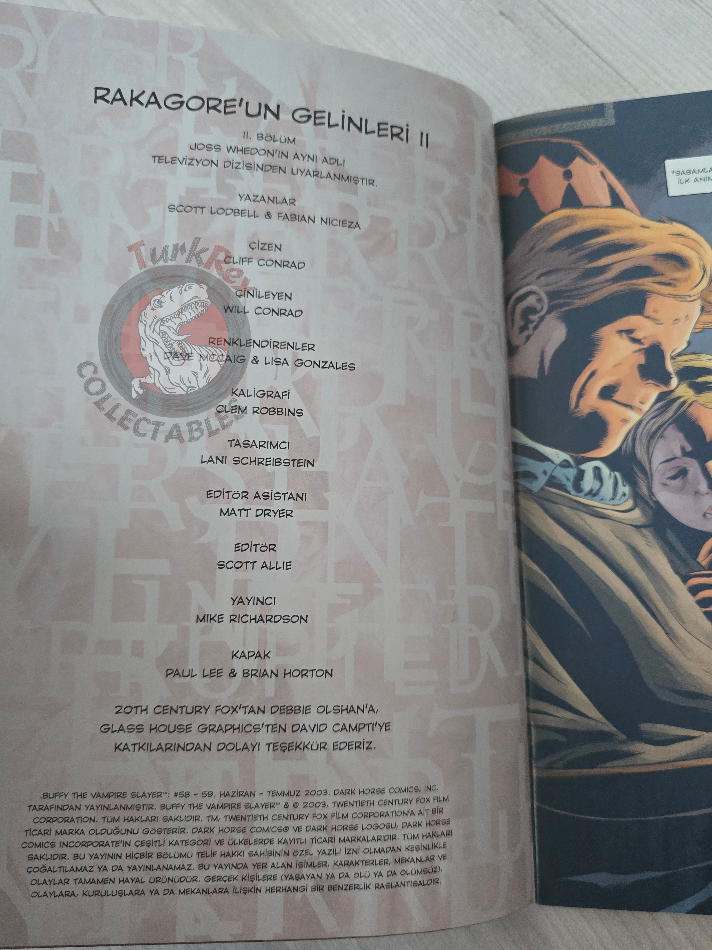 Buffy the Vampire Slayer – The Brides of Rakagore Turkish Comic Turkey #56 #57 #58 #59