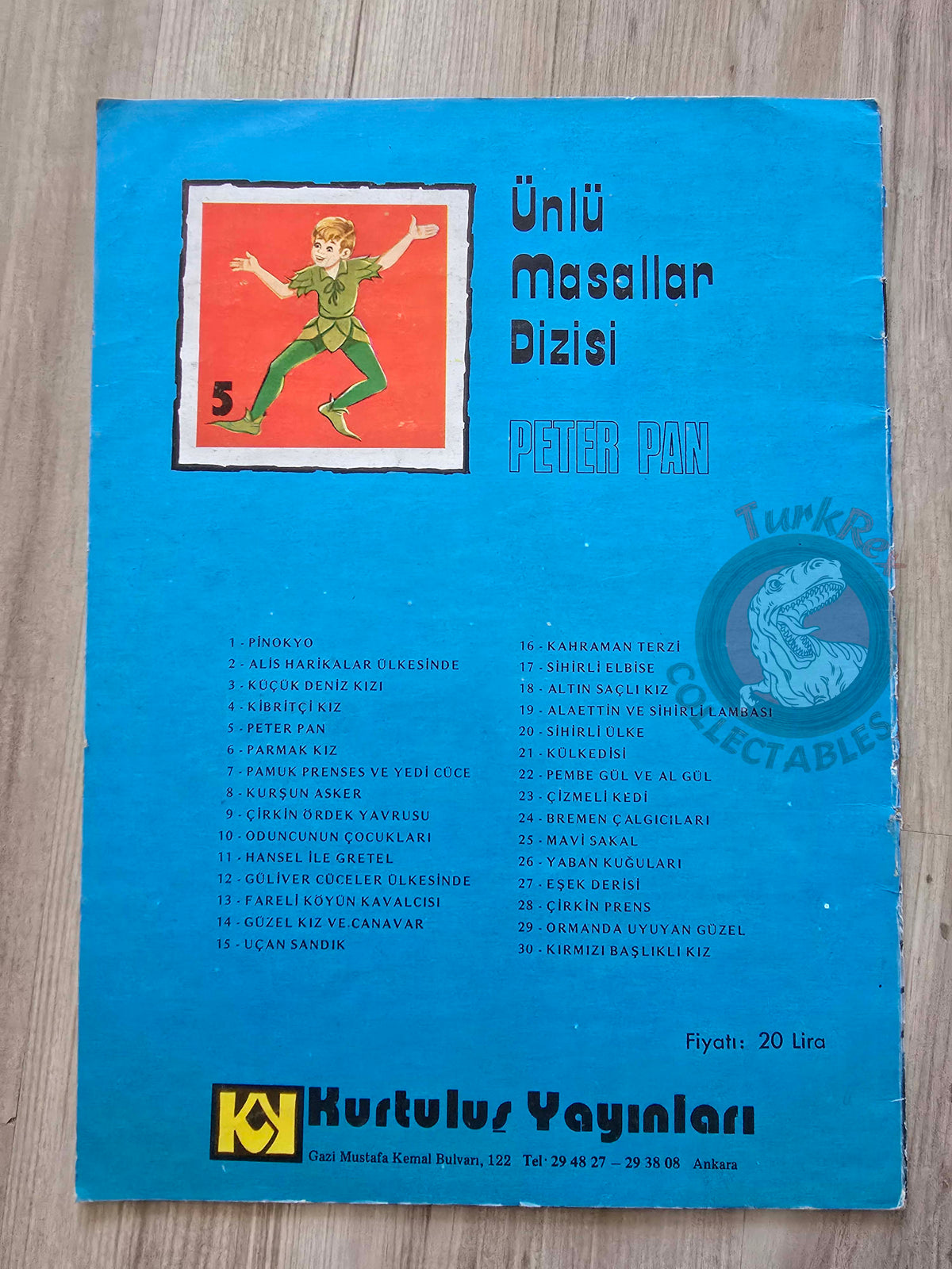 J. M. Barrie – Peter Pan 1979 Turkish Book Turkey Illustrated Giuseppe Malipiero