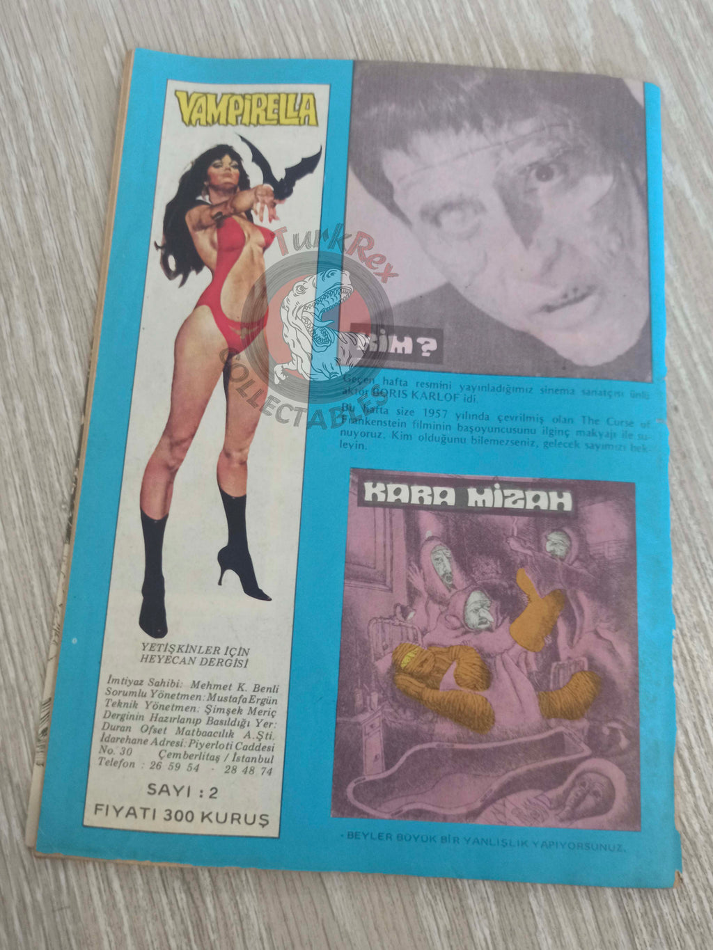 Vampirella #2 1976 Turkish Comic Turkey Warren Publishing cover #12 Dracula