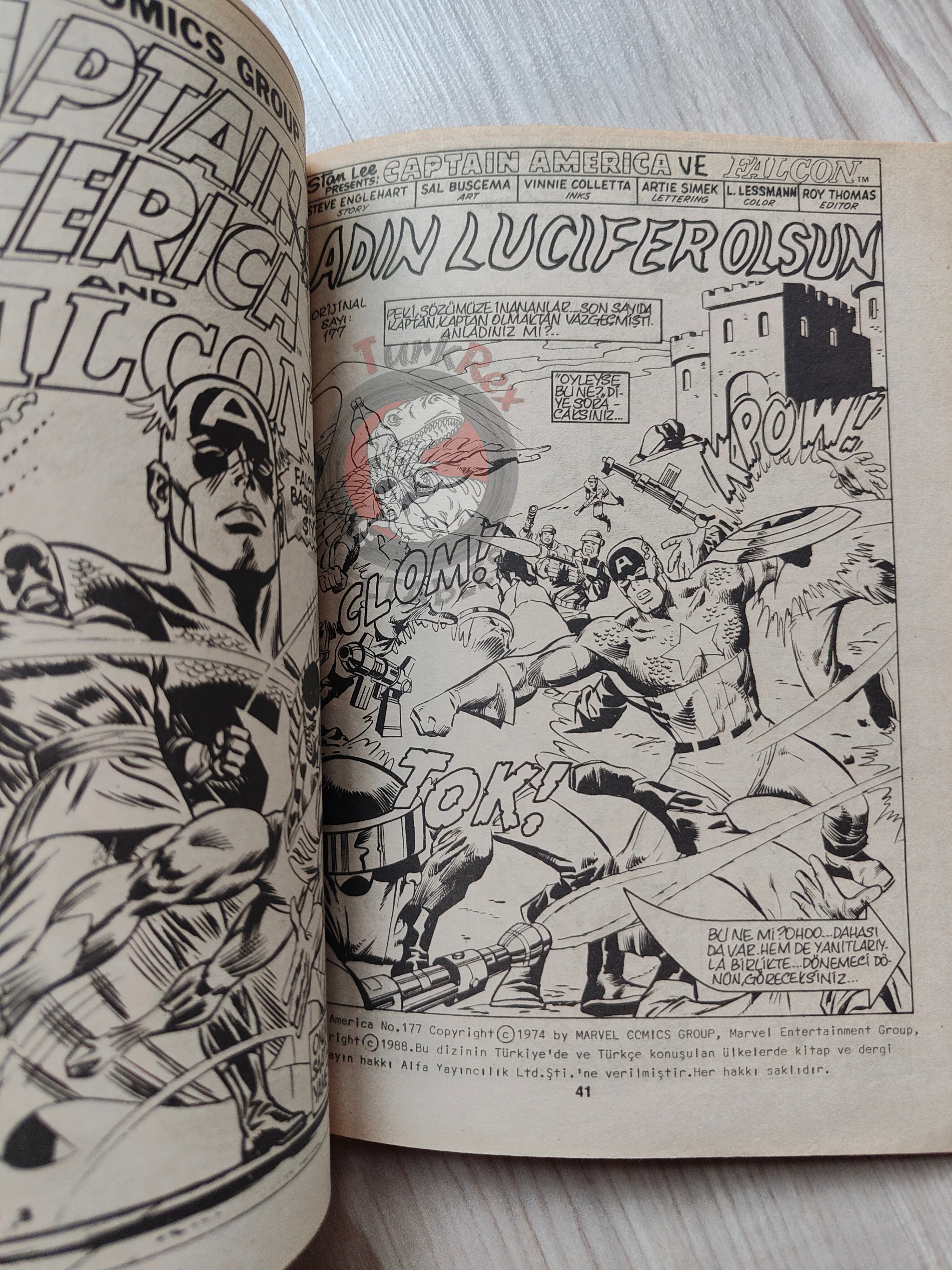 Captain America – Issue #6 1988 Turkish Comic Turkey #175 #176 #177 #178