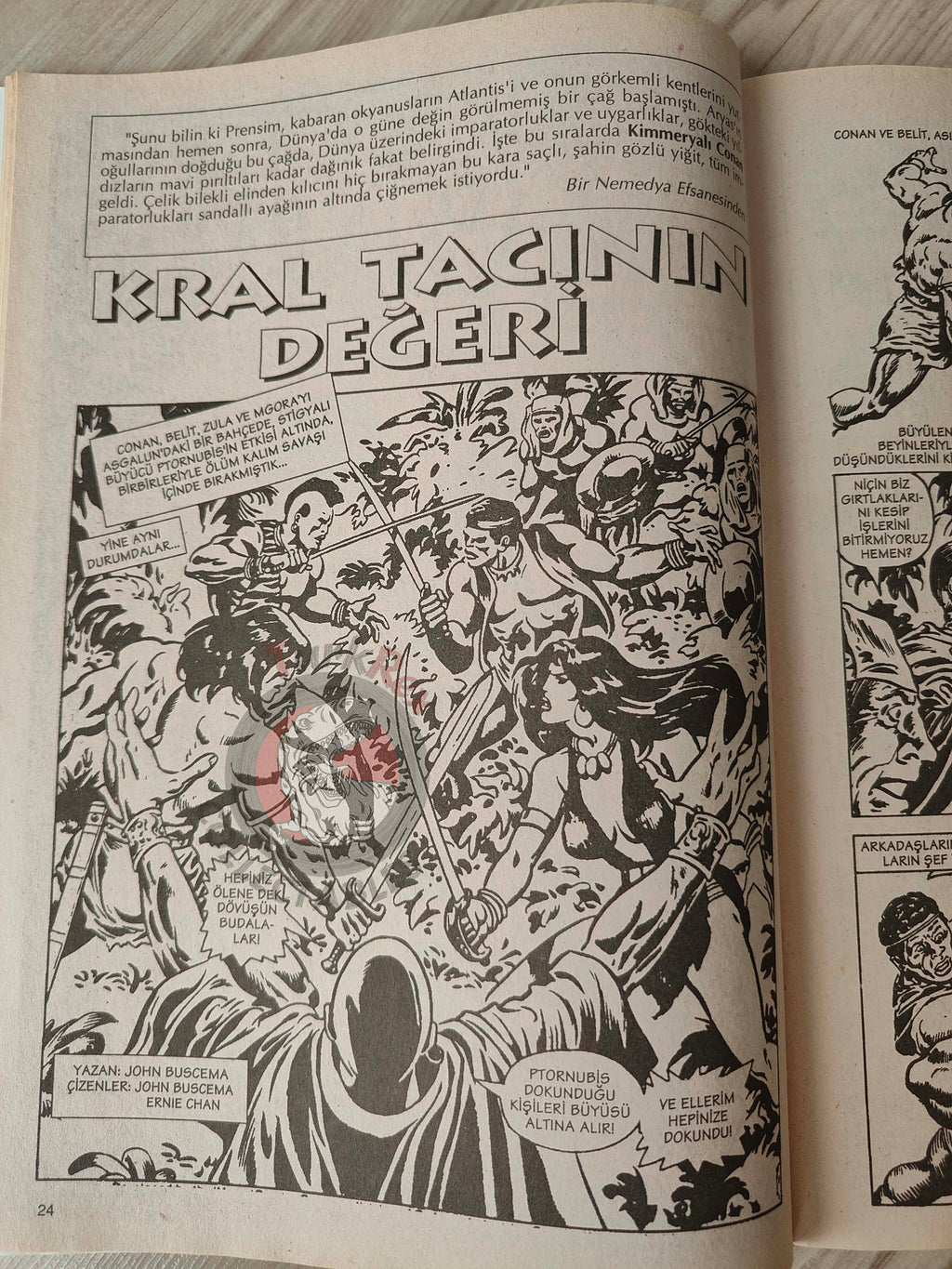 Conan The Barbarian #10 2001 Turkish Comic Turkey #92 #93 #94 #95