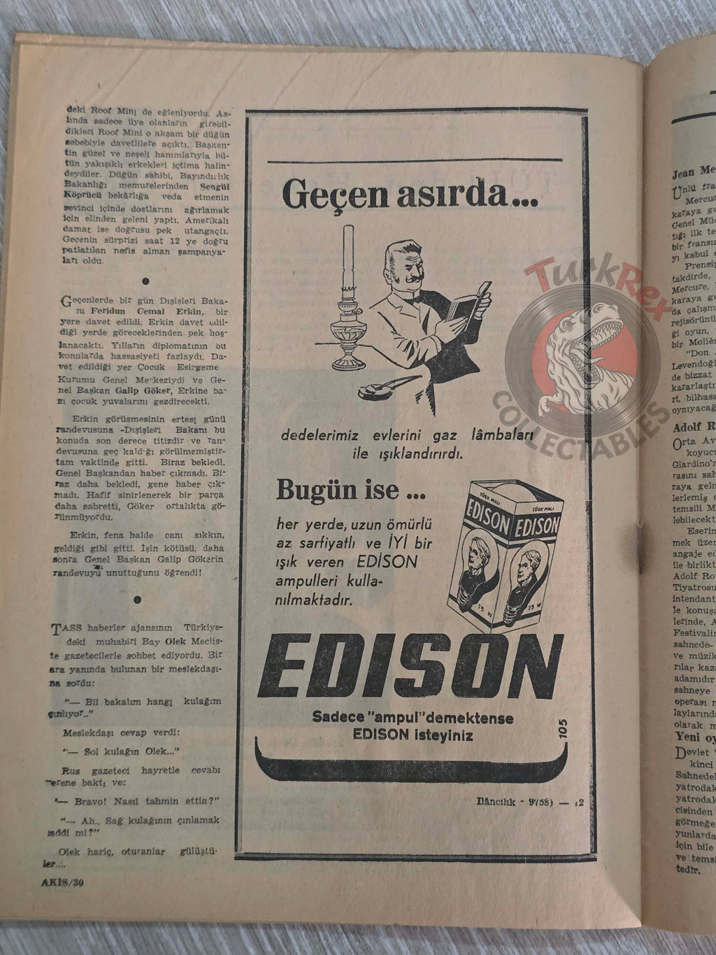 Akis 1963 Abd al-Karim Qasim Turkish Magazine Turkey Revolution in Iraq Middle East