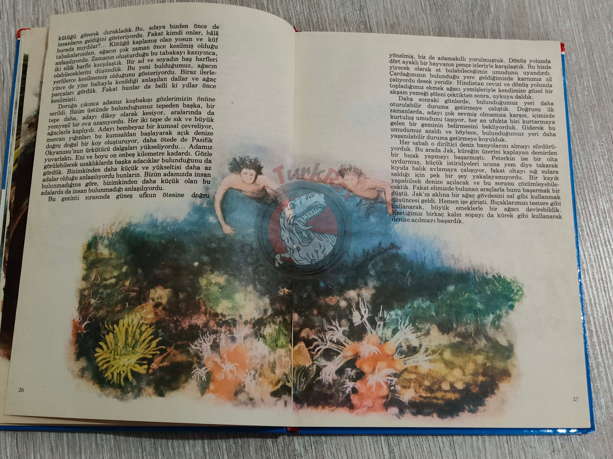 R. M. Ballantyne –  The Coral Island 1983 HC Turkish Book Turkey Illustrated