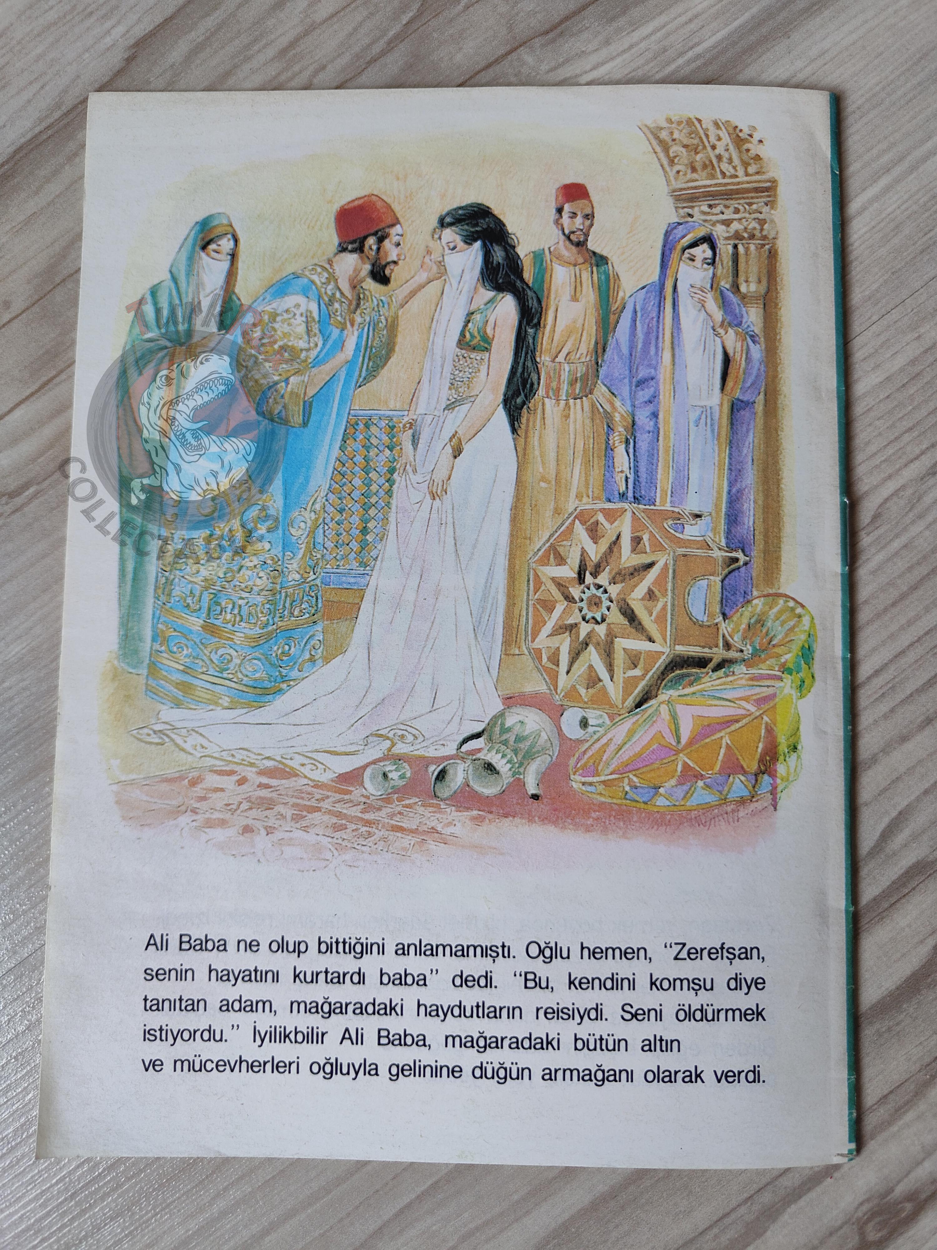 Ali Baba and the Forty Thieves 1980s Turkish Book Turkey 1001 Nights Illustrated