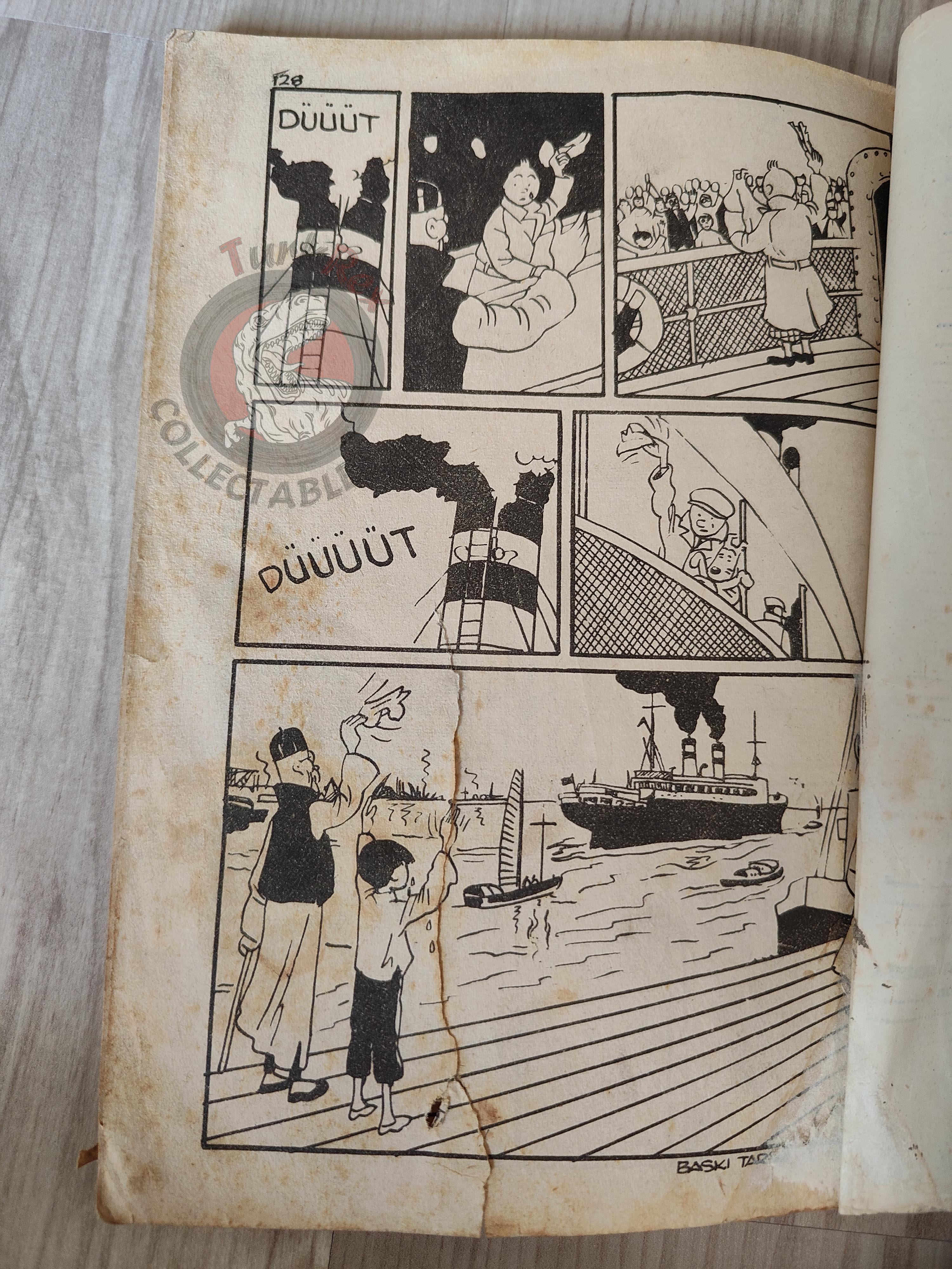 Tintin – The Blue Lotus 1965 Turkish Edition Comic Turkey