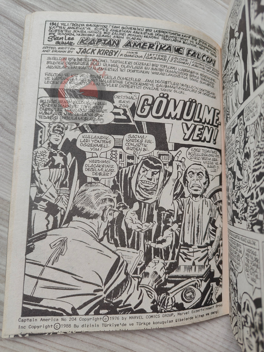 Captain America – Volume 7 1989 Turkish Comic Turkey Falcon
