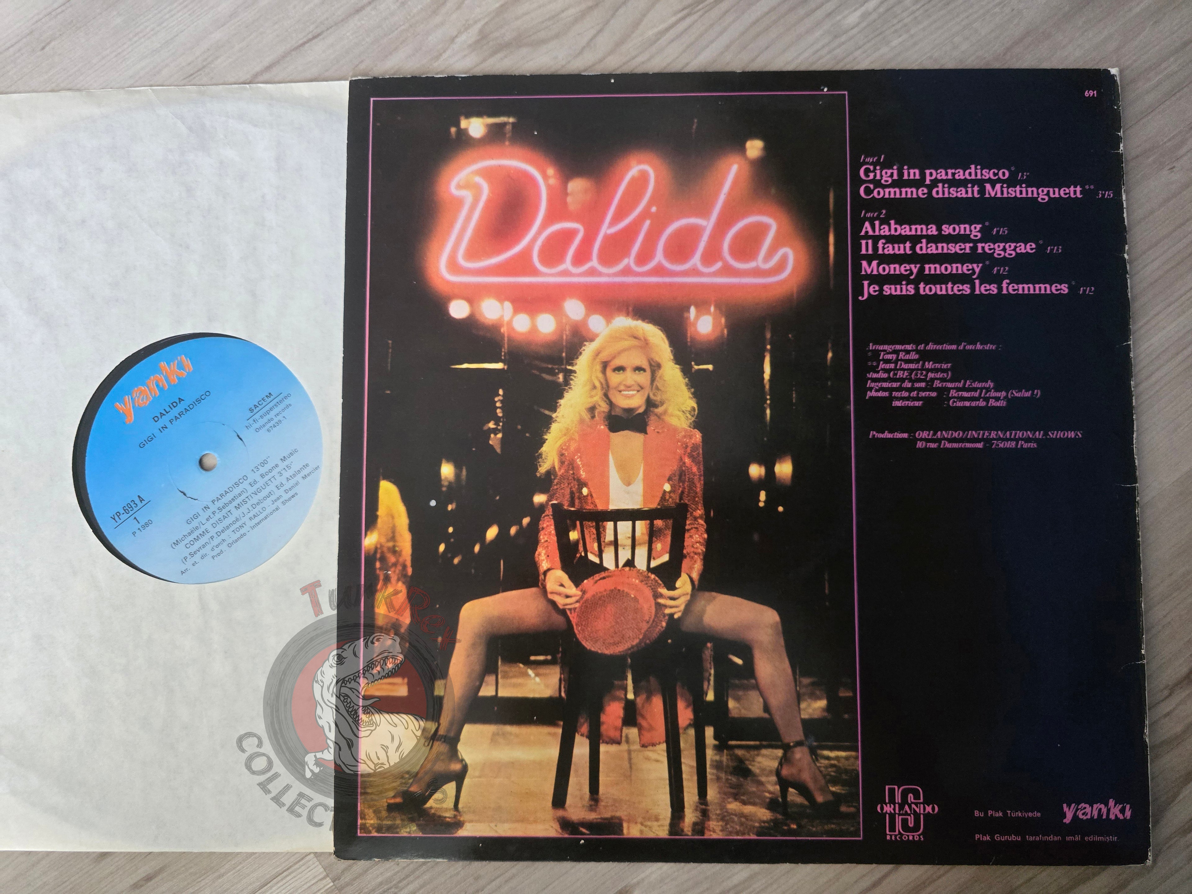 Dalida – Gigi In Paradisco Turkish Pressing Vinyl Turkey Edition