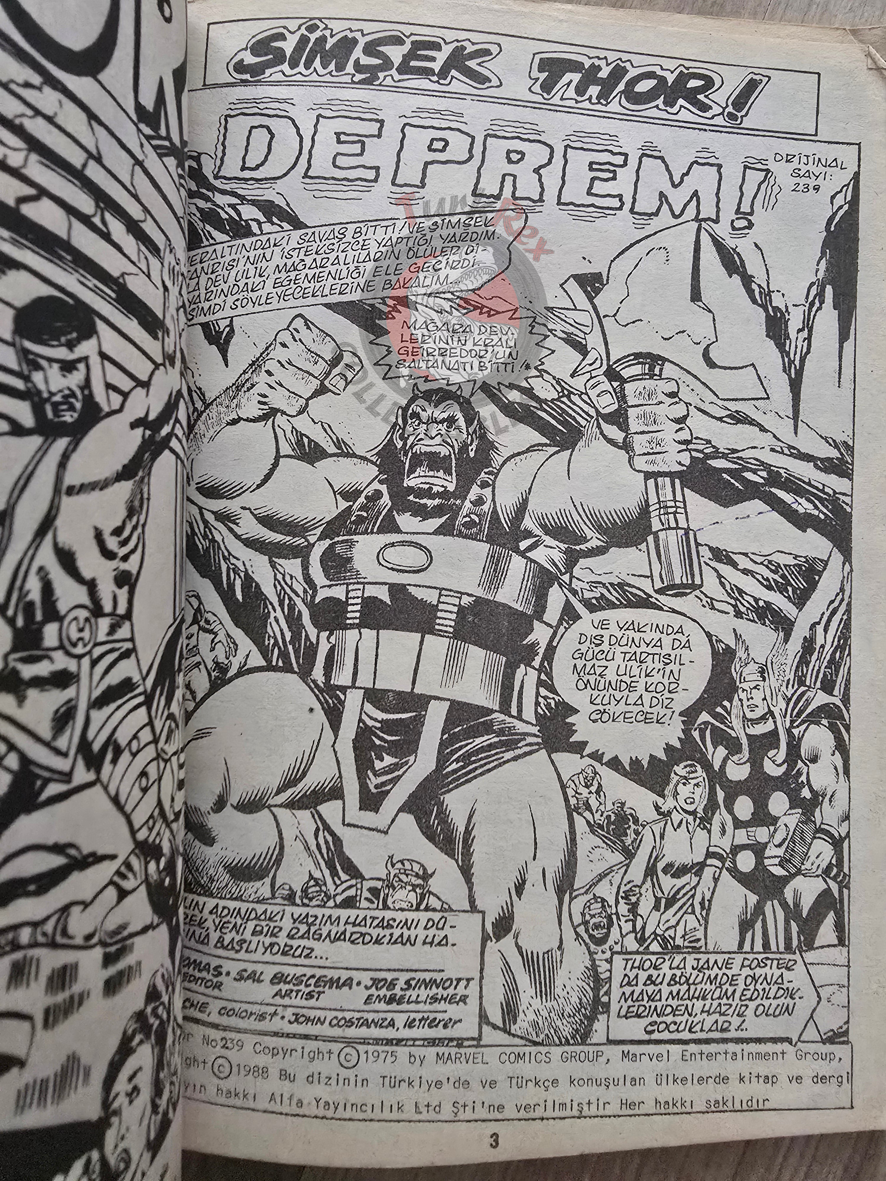 Thor Vol #8 1988 Turkish Comic Turkey The Mighty Thor #236–244 cover #209