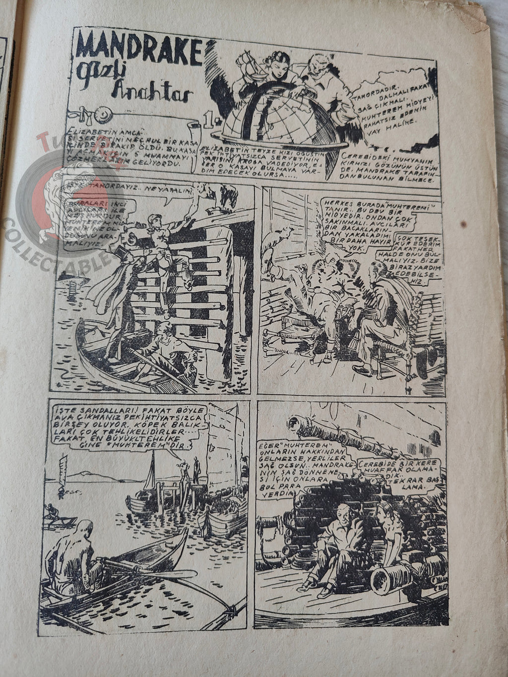 1001 Özel #6 1950 Mandrake the Magician Turkish Comic Mag Turkey