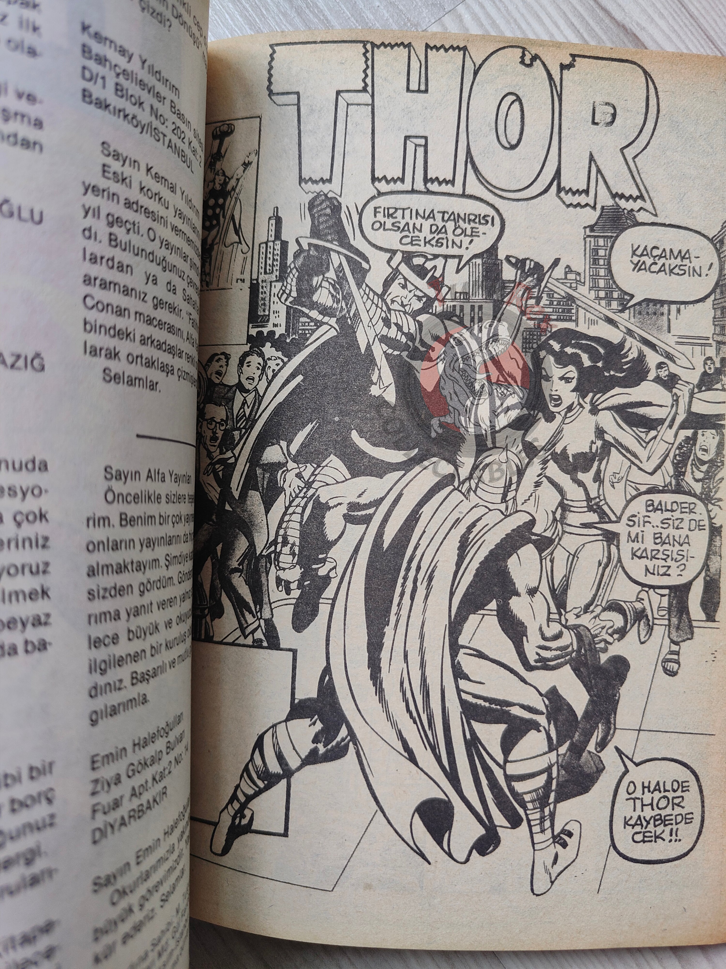 Thor #6 1986 Turkish Comic Turkey The Mighty Thor #201–204 cover #203