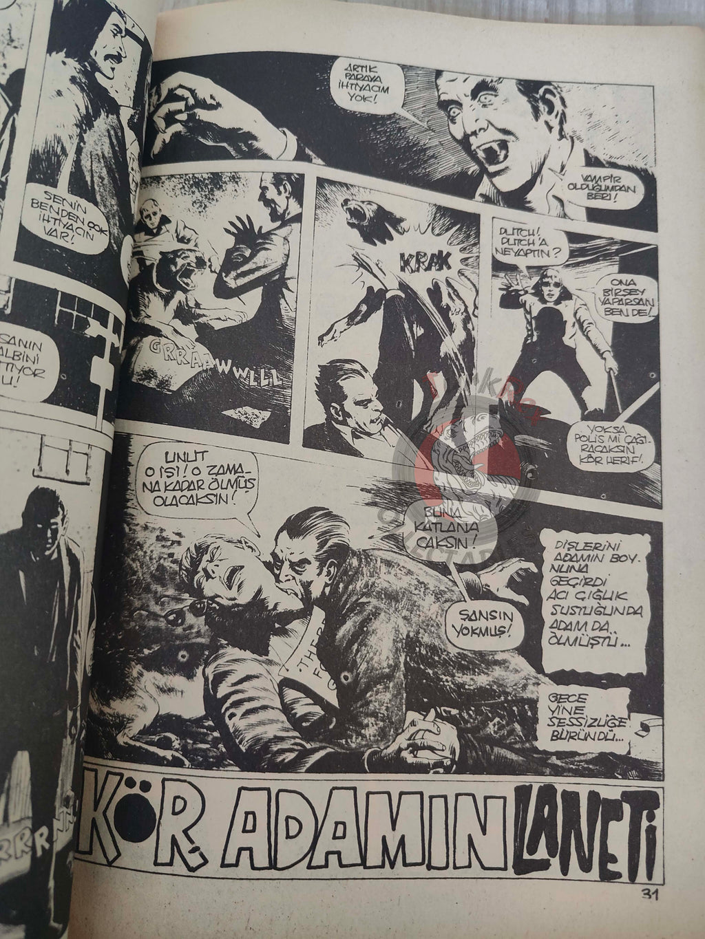 Korku March 1976 Turkish Comic Turkey Vampirella #39 Warren Creepy Eerie