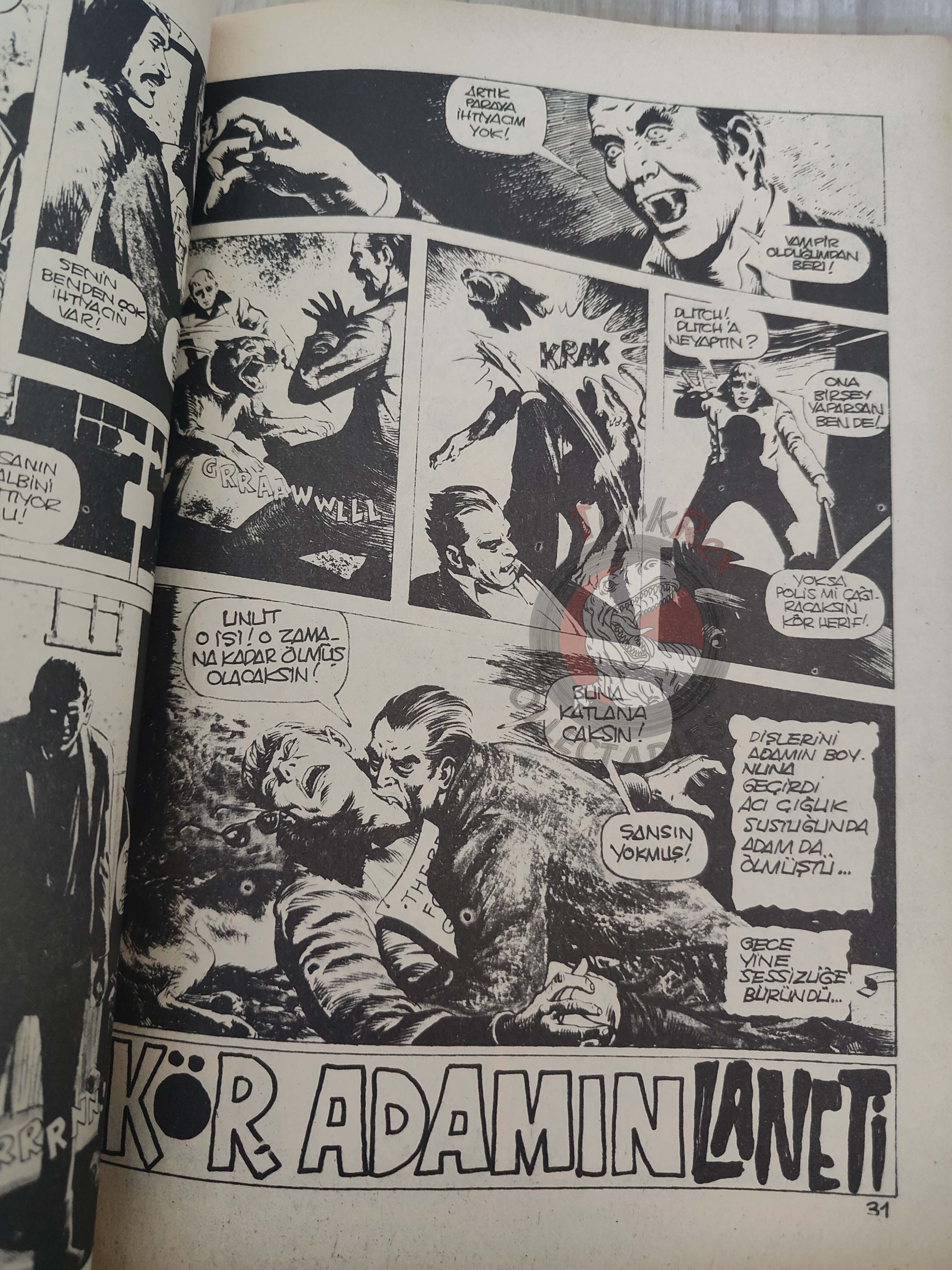 Korku March 1976 Turkish Comic Turkey Vampirella #39 Warren Creepy Eerie