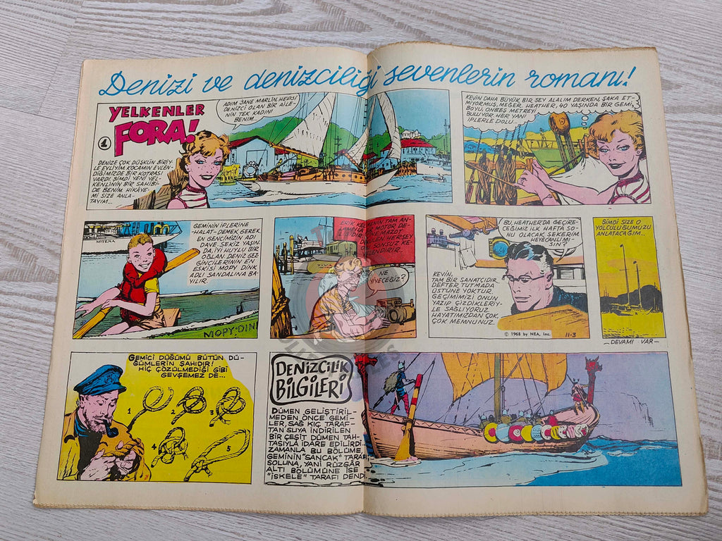 Doğan Kardeş 1969 Magazine #15 Turkish Comic Turkey Zero X, Captain Scarlet, Tarzan