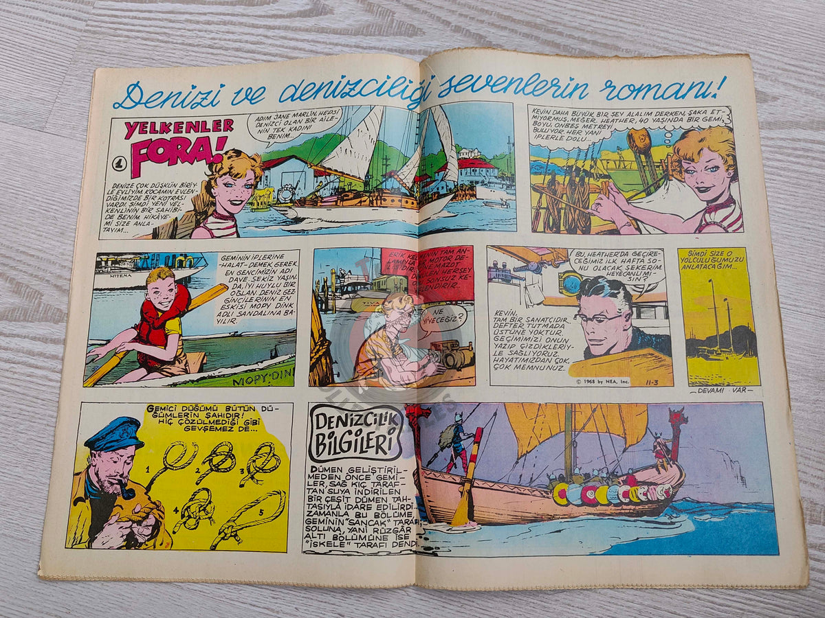 Doğan Kardeş 1969 Magazine #15 Turkish Comic Turkey Zero X, Captain Scarlet, Tarzan