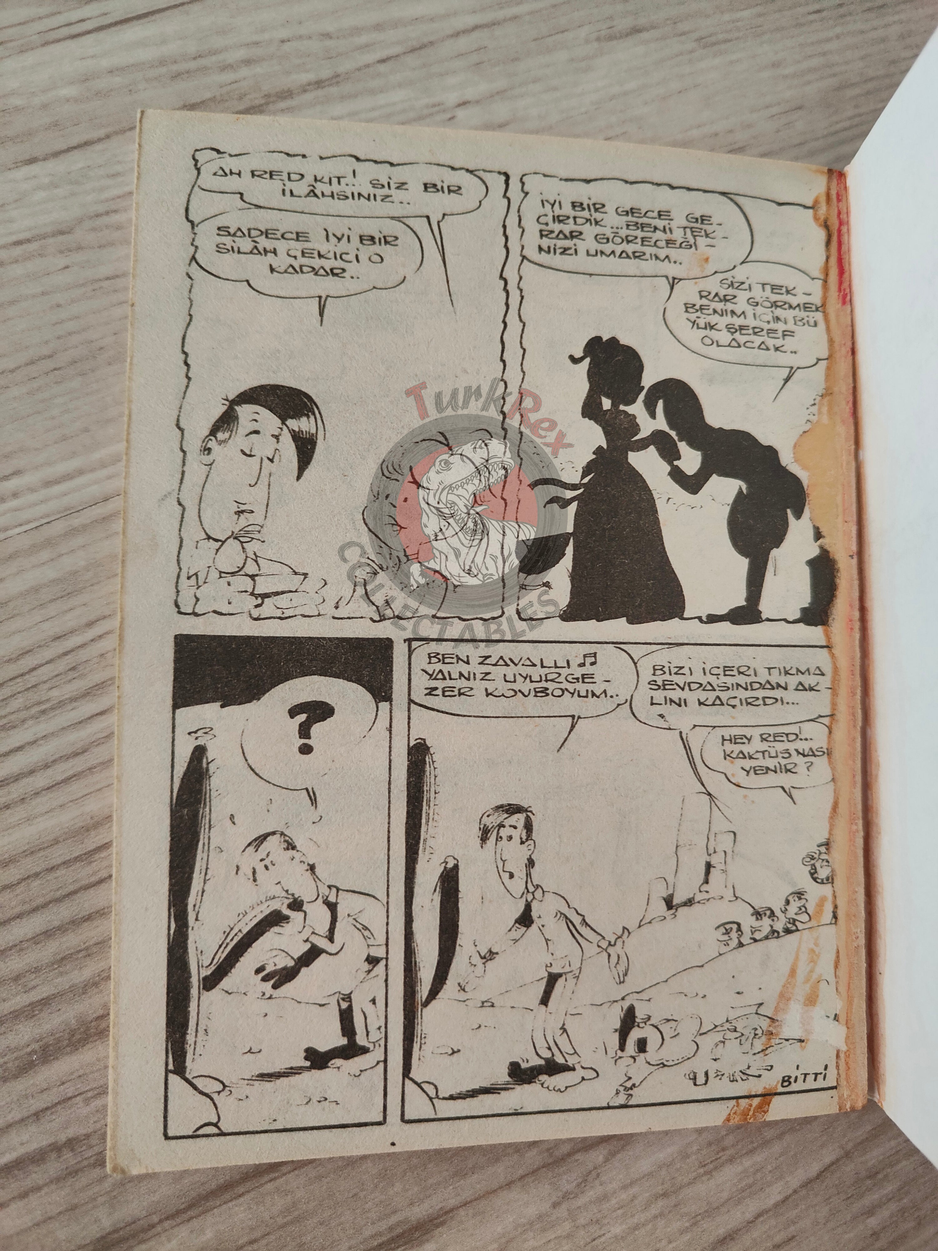 Lucky Luke - Des barbelés sur la prairie 1980s Turkish Comic Turkey