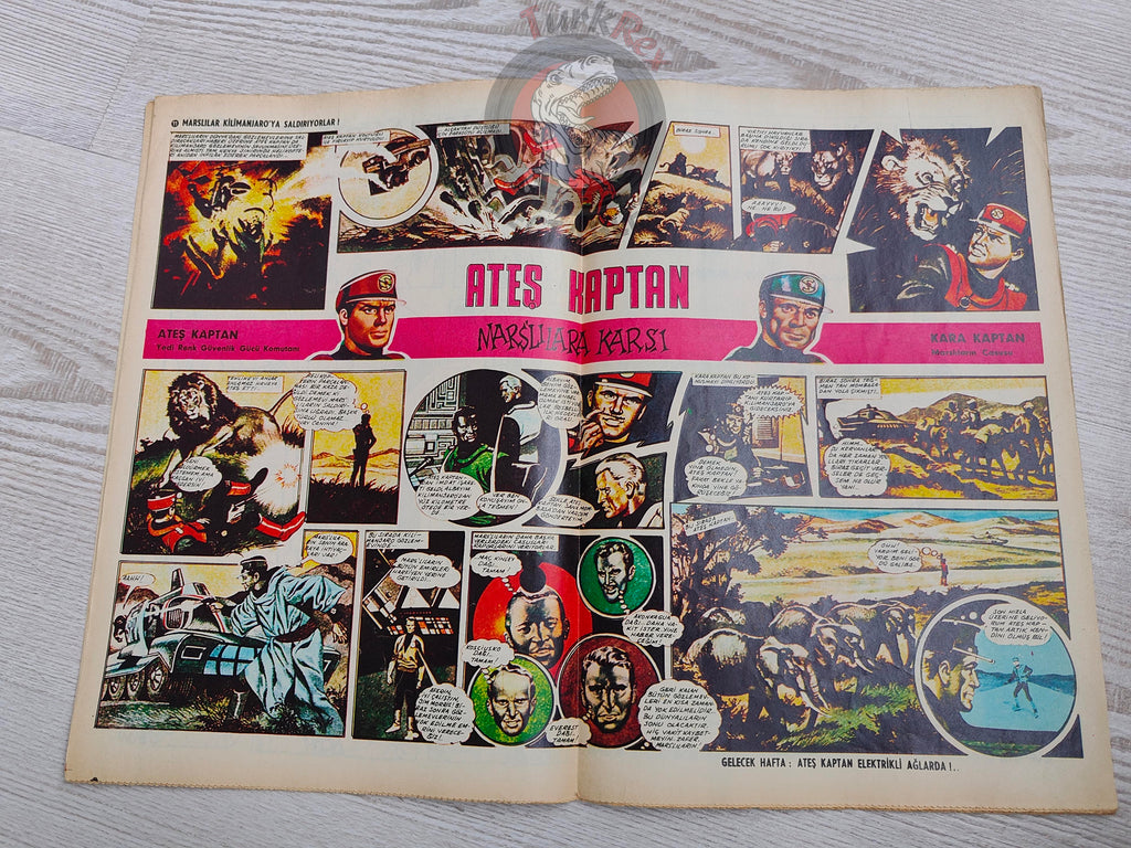 Doğan Kardeş 1969 Magazine #11 Turkish Comic Turkey Zero X, Captain Scarlet, Dennis the Menace