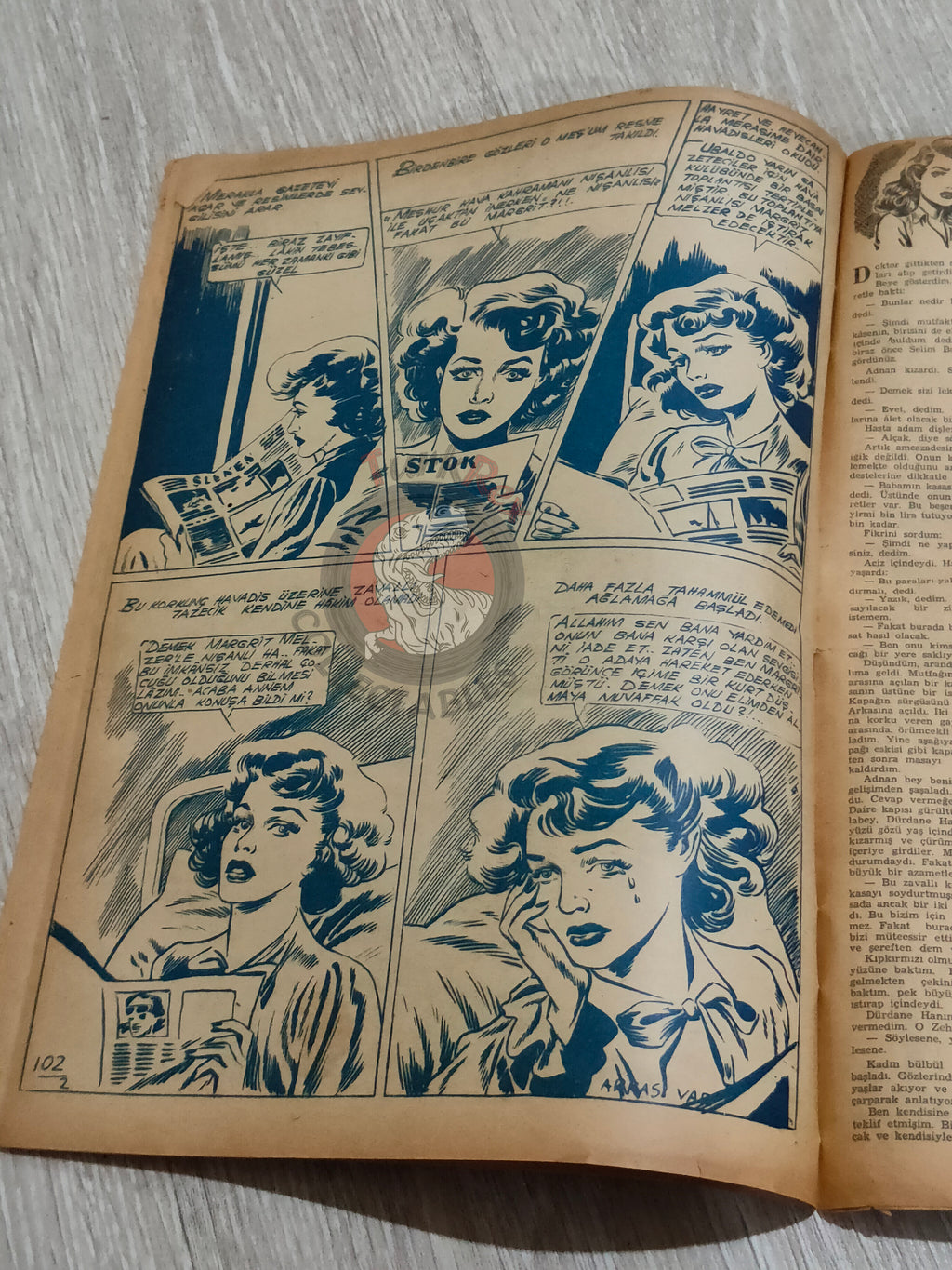 Binbir Roman #102 1950 The Count of Monte Cristo - Nat Pinkerton Turkish Comic Mag Turkey
