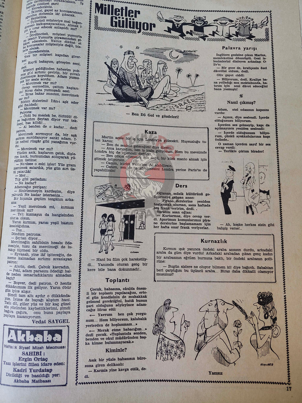Akbaba 1969 A Space Summit: Nixon and Kosygin Turkish Magazine Turkey Moon Apollo