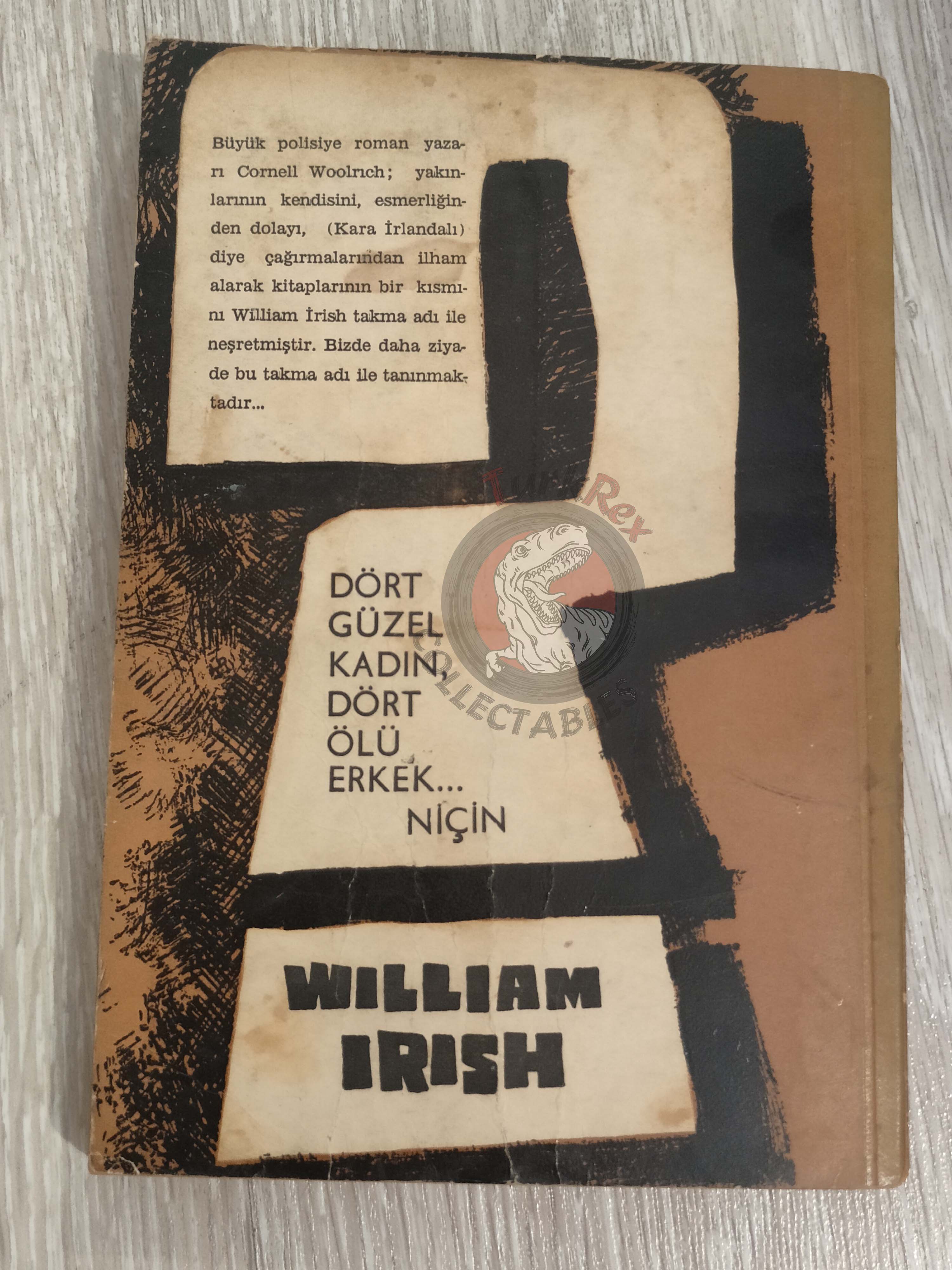 Cornell Woolrich – The Bride Wore Black 1962 1st Turkish Book Turkey William Irish
