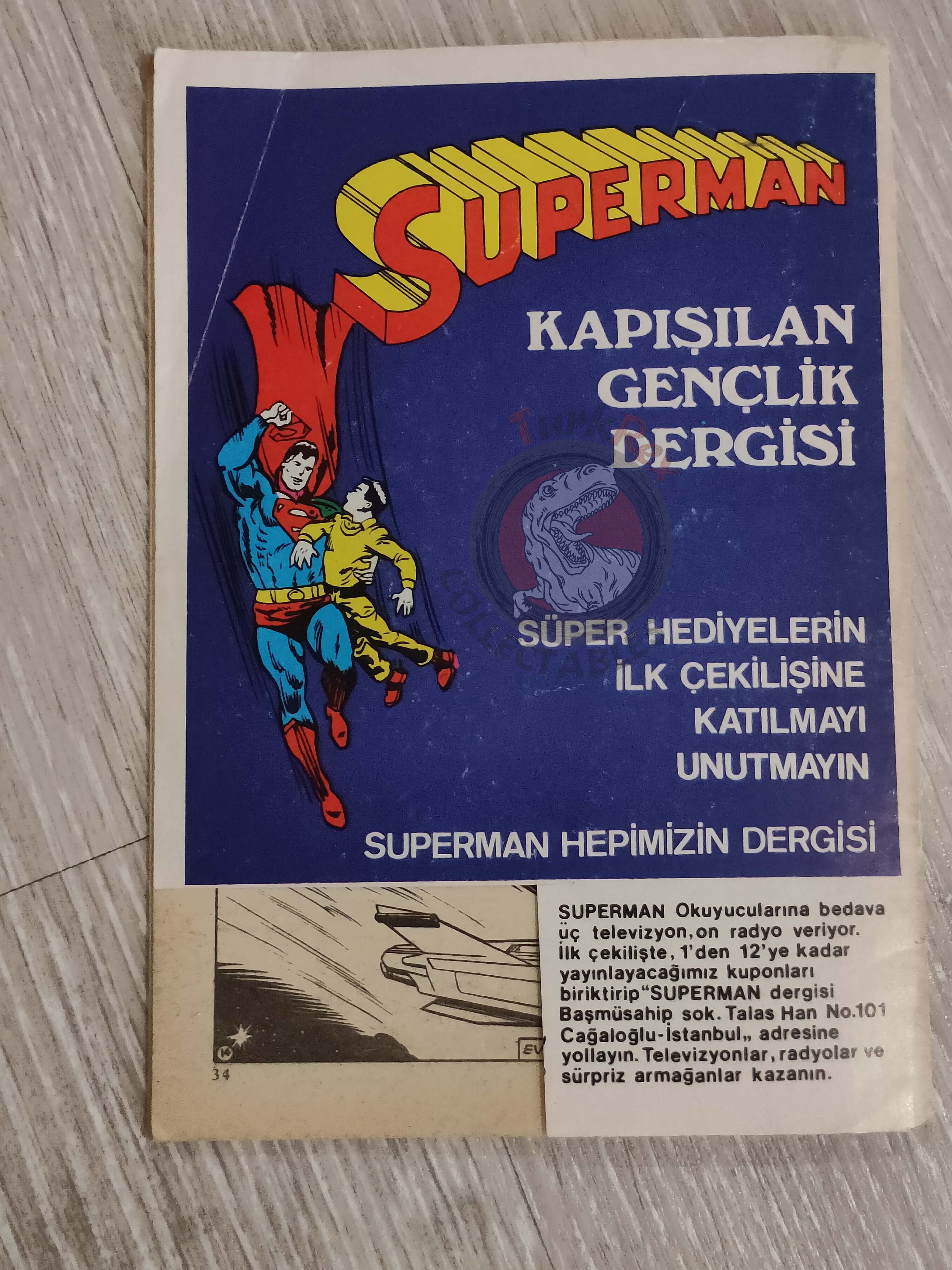 Superman #11 1980 Turkish Comic Turkey #302 Superboy #246