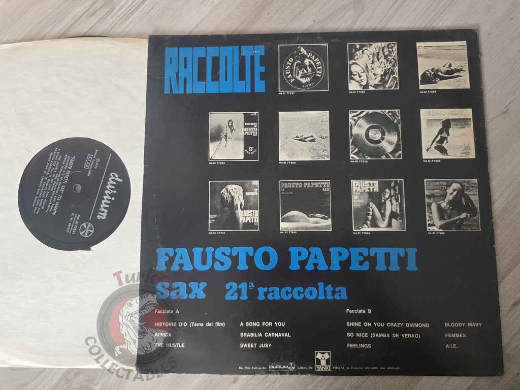 Fausto Papetti – 21a Raccolta Turkish Pressing Vinyl Turkey Edition