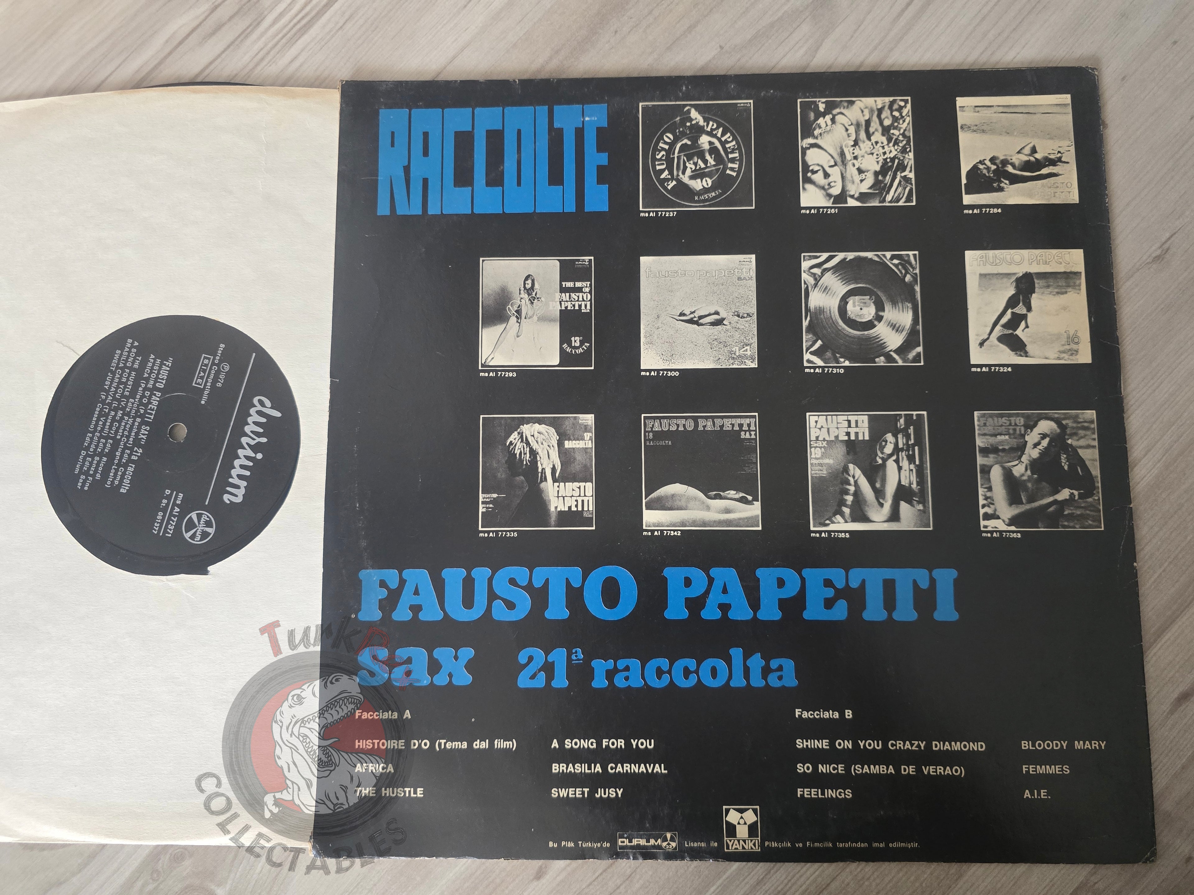 Fausto Papetti – 21a Raccolta Turkish Pressing Vinyl Turkey Edition