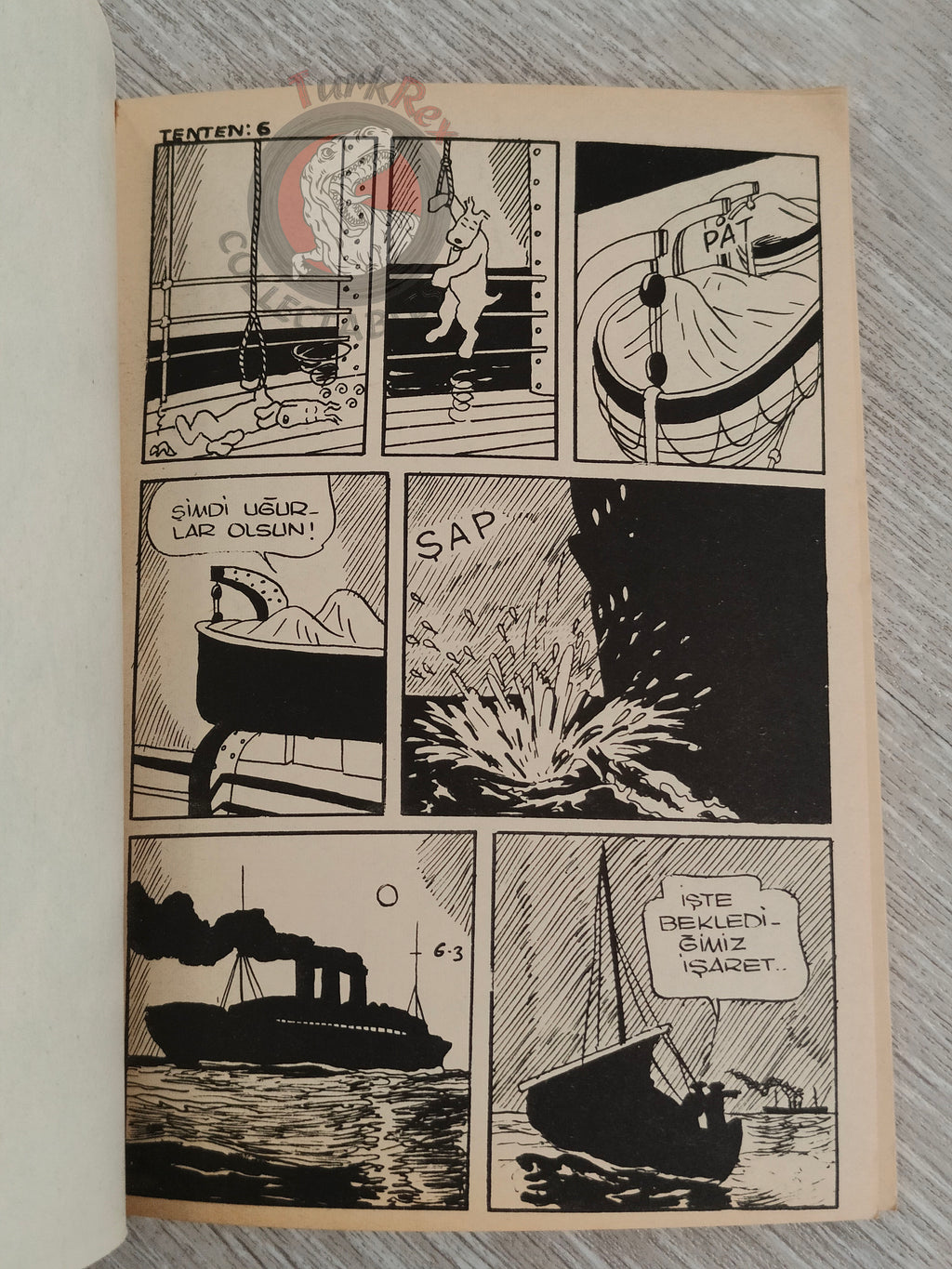 Tintin – The Blue Lotus 1972 Turkish Edition Comic Turkey