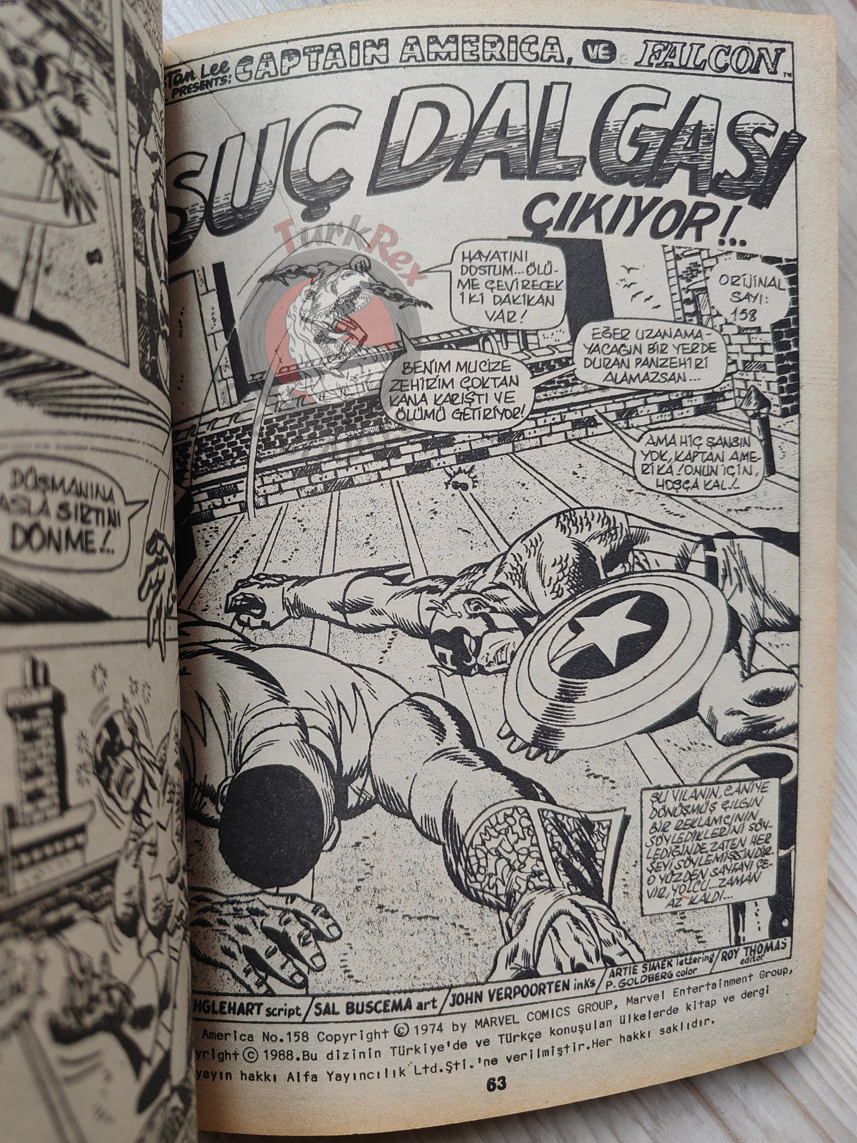 Captain America – Volume 1 1989 Turkish Comic Turkey