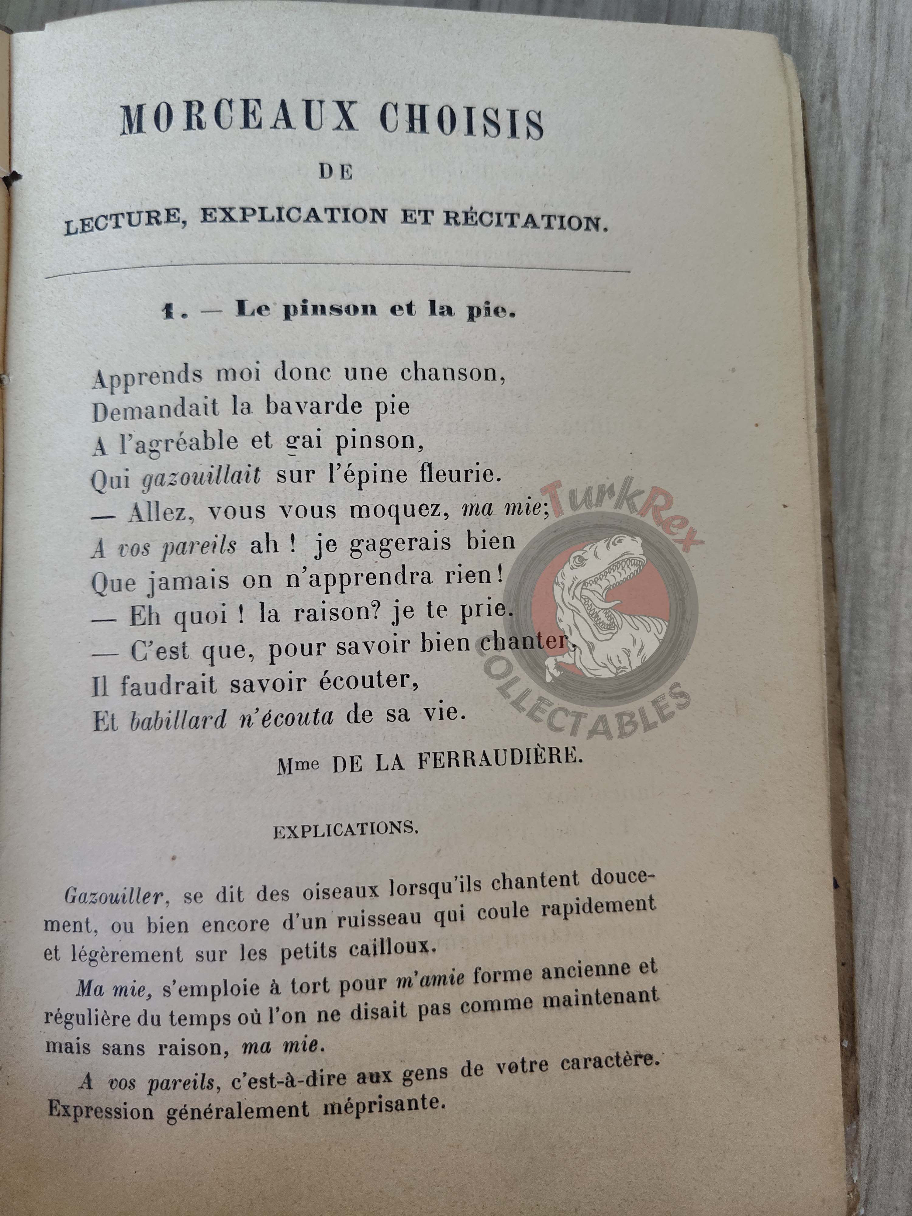 French Education Book Used in Ottoman Empire 1894 Germain Lescane Galatasaray