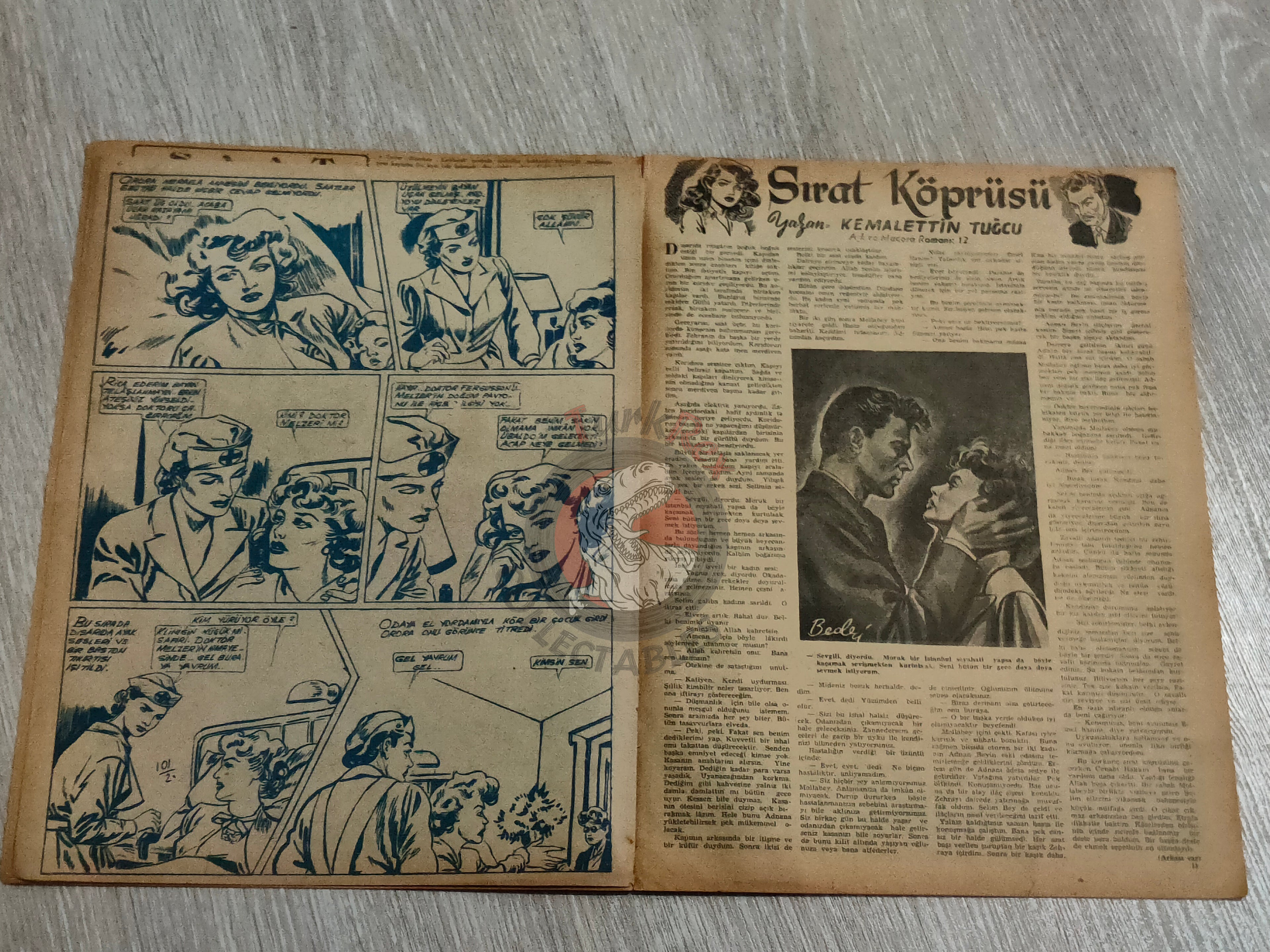 Binbir Roman #101 1950 The Count of Monte Cristo - Nat Pinkerton Turkish Comic Mag Turkey