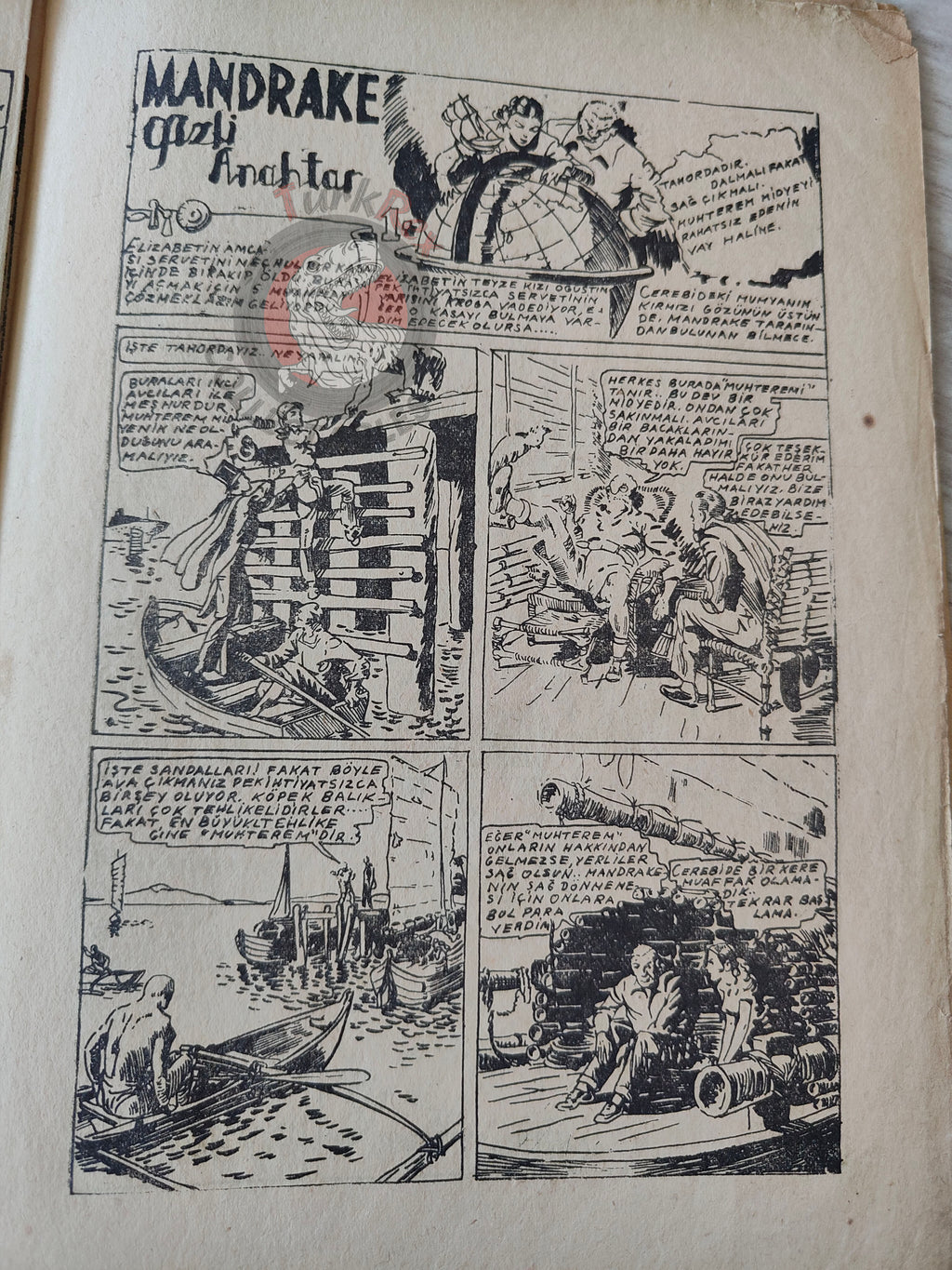 Mandrake the Magician 1950 The Treasure Hunt Turkish Comic Turkey