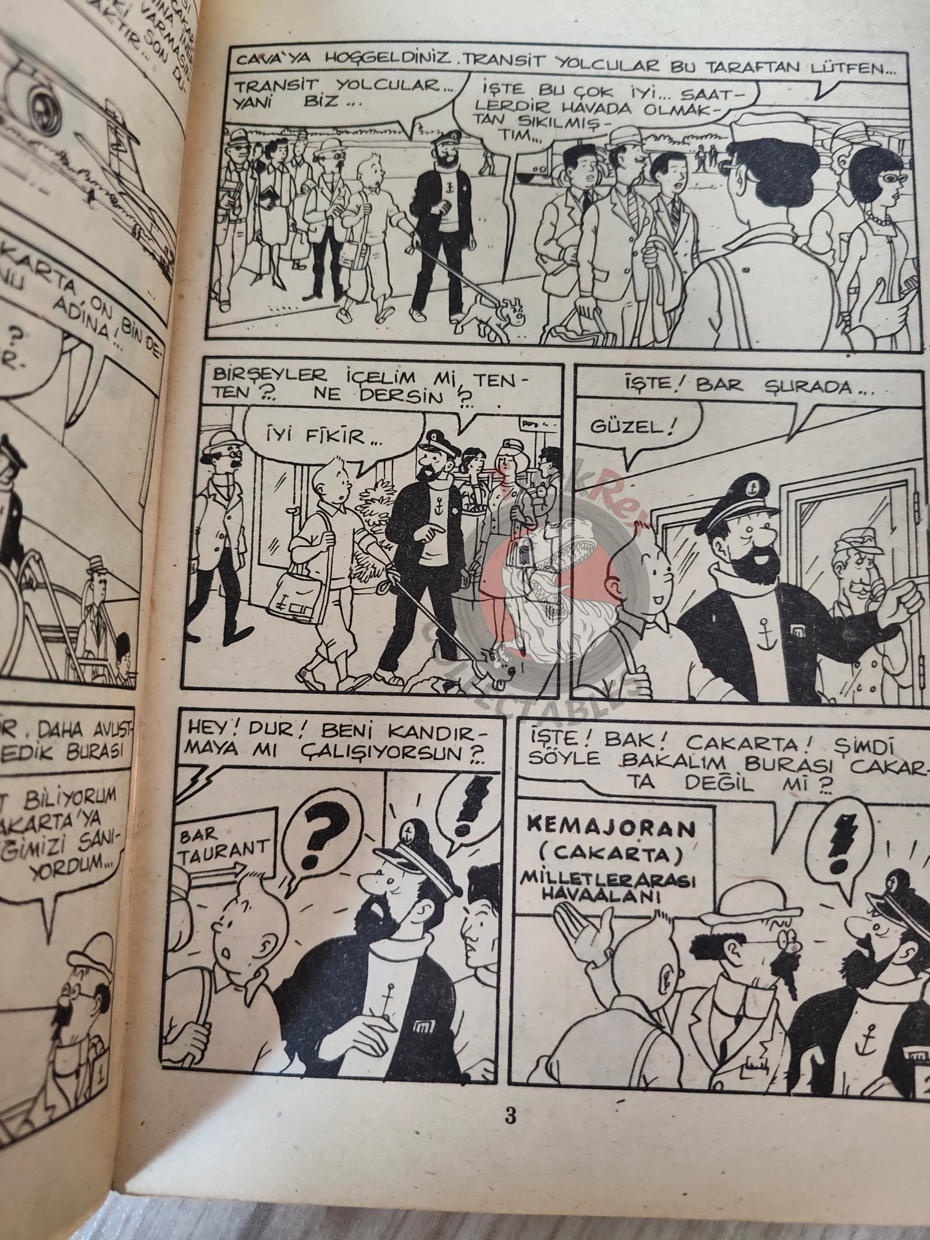 Tintin – Flight 714 to Sydney  early 1980s Turkish Edition Comic Turkey