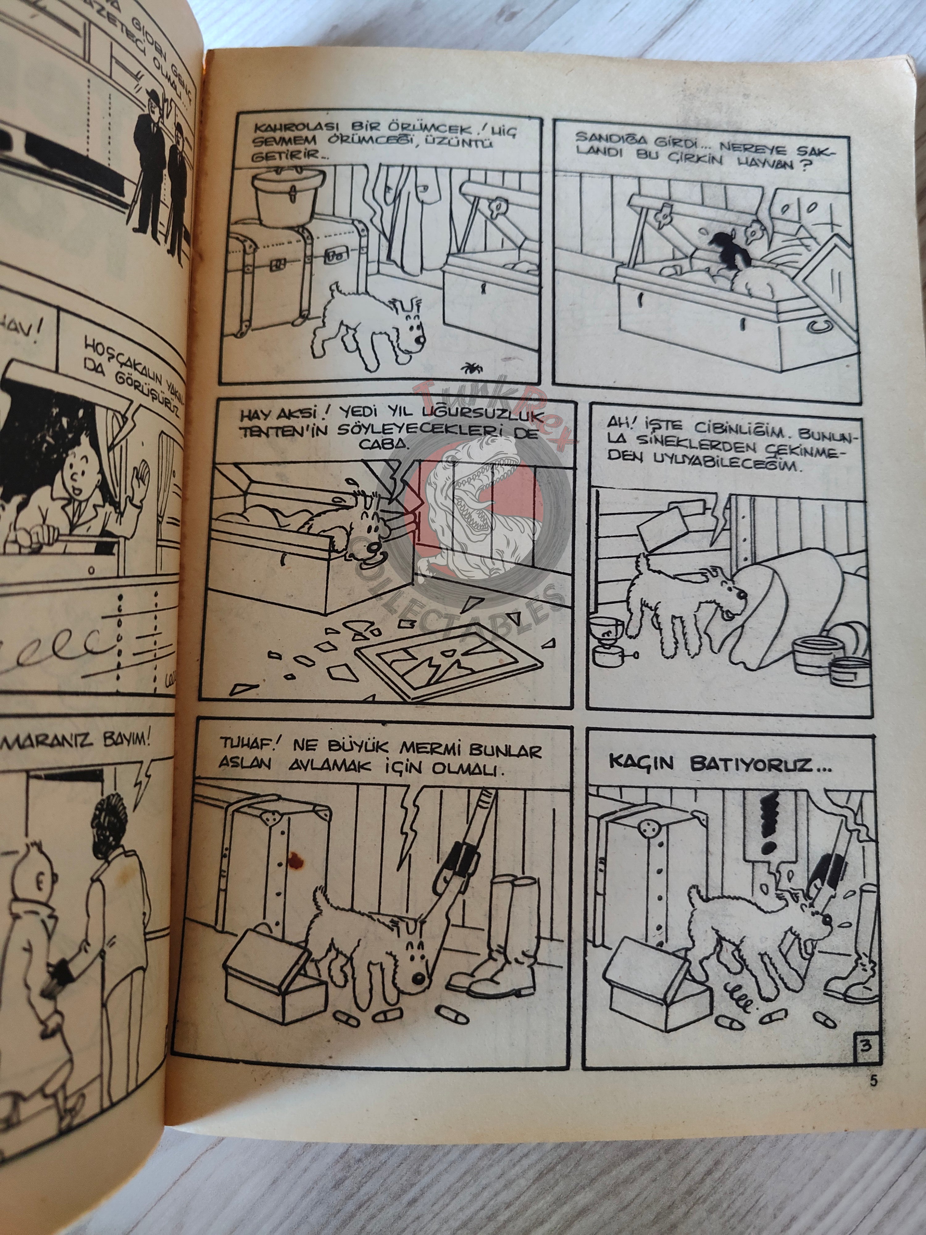 Tintin – Tintin in the Congo mid 1980s Turkish Edition Comic Turkey 1