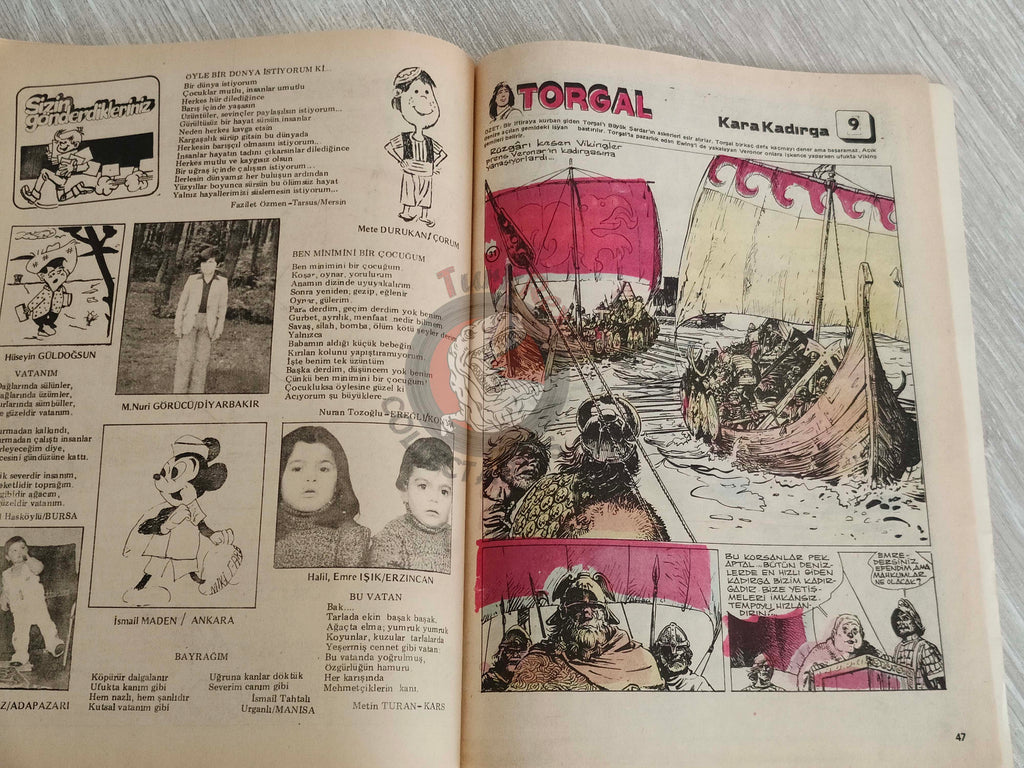 Tercüman Çocuk #37 1982 Turkish Comic Turkey Superman Star Wars #27 The Flintstones Thorgal Larry Yuma