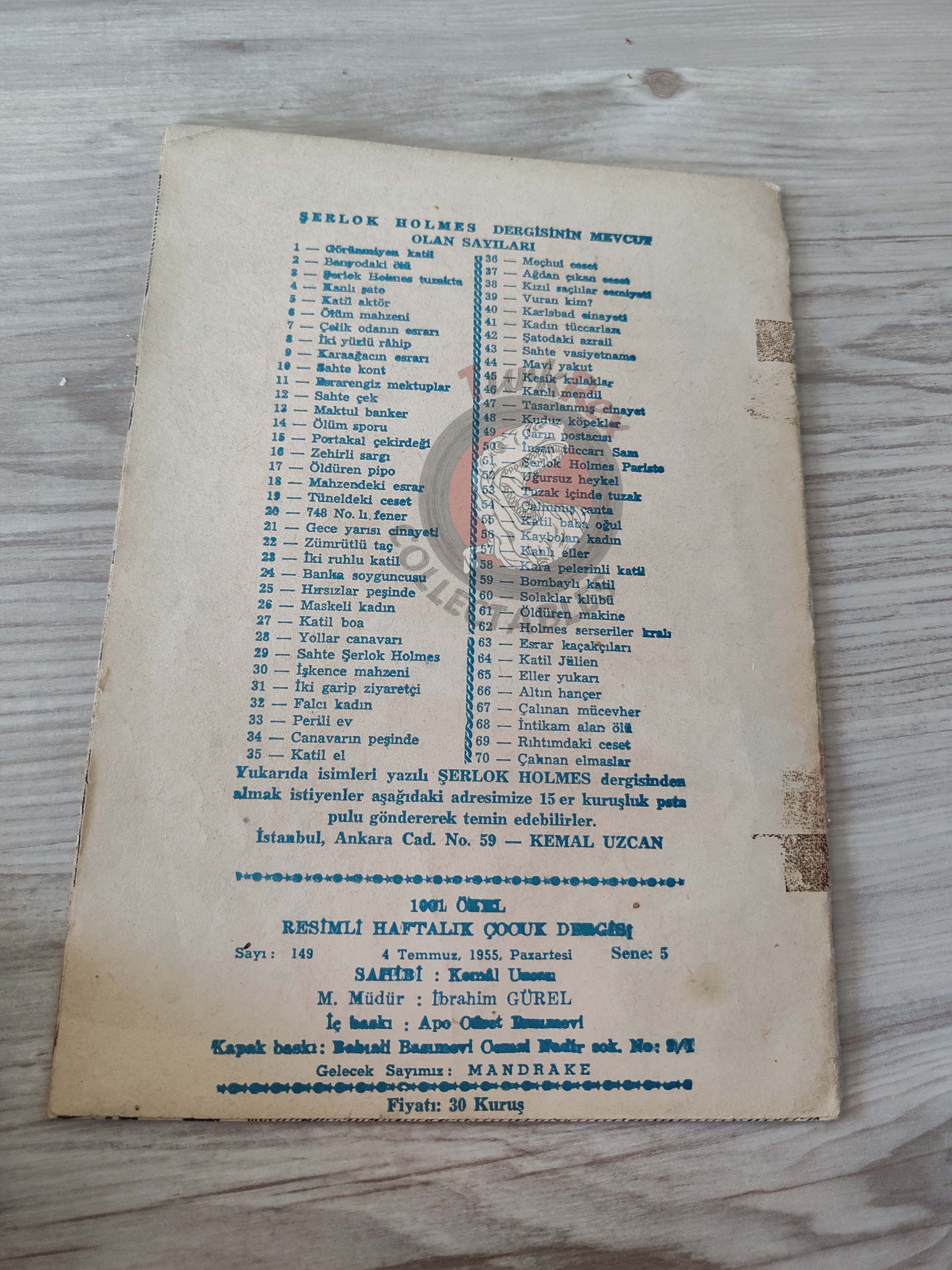 1001 Özel #149 1955 The Lone Ranger Turkish Comic Mag Turkey