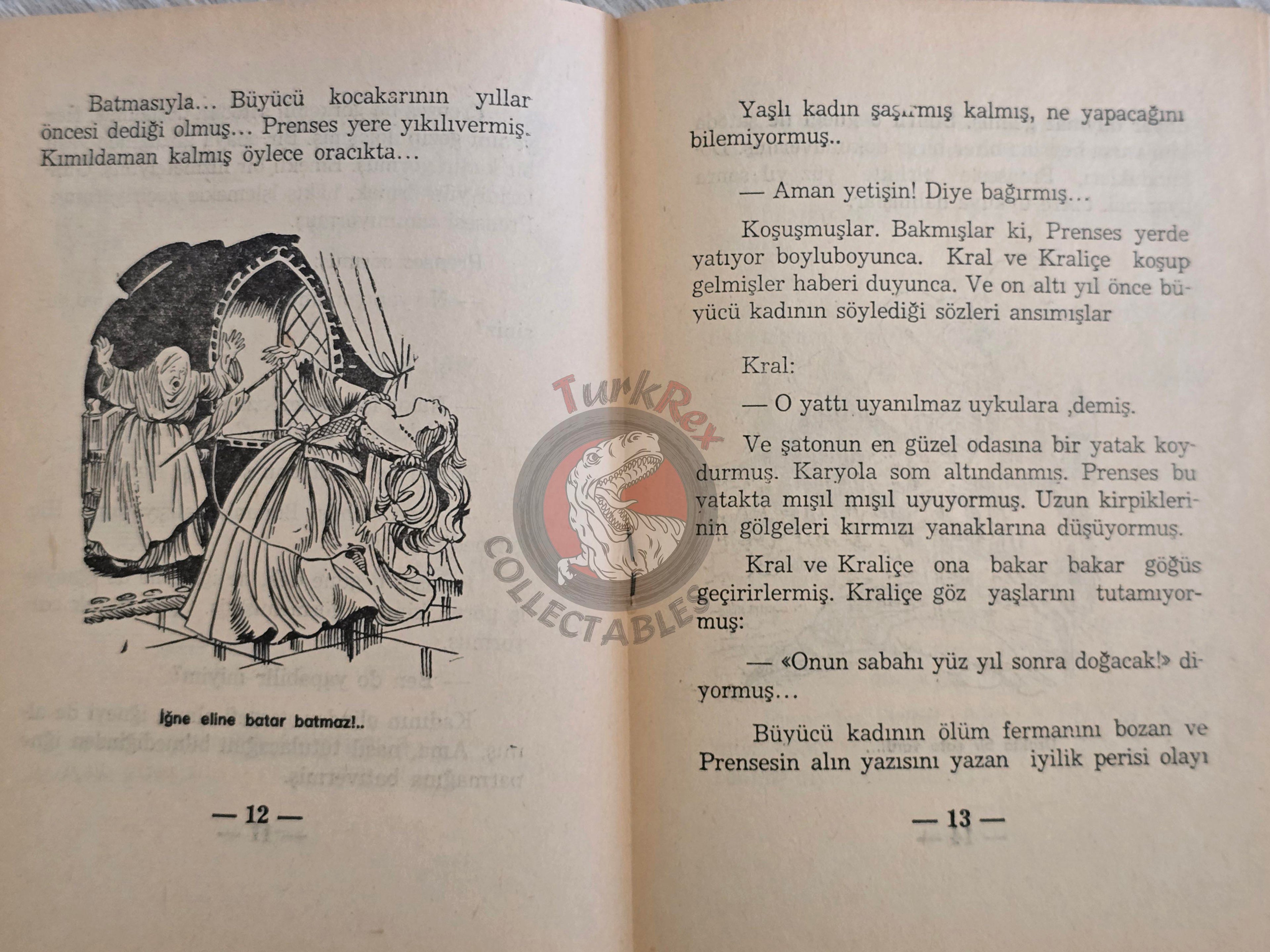 Grimm Brothers –  Sleeping Beauty 1975 Turkish Book Turkey Illustrated