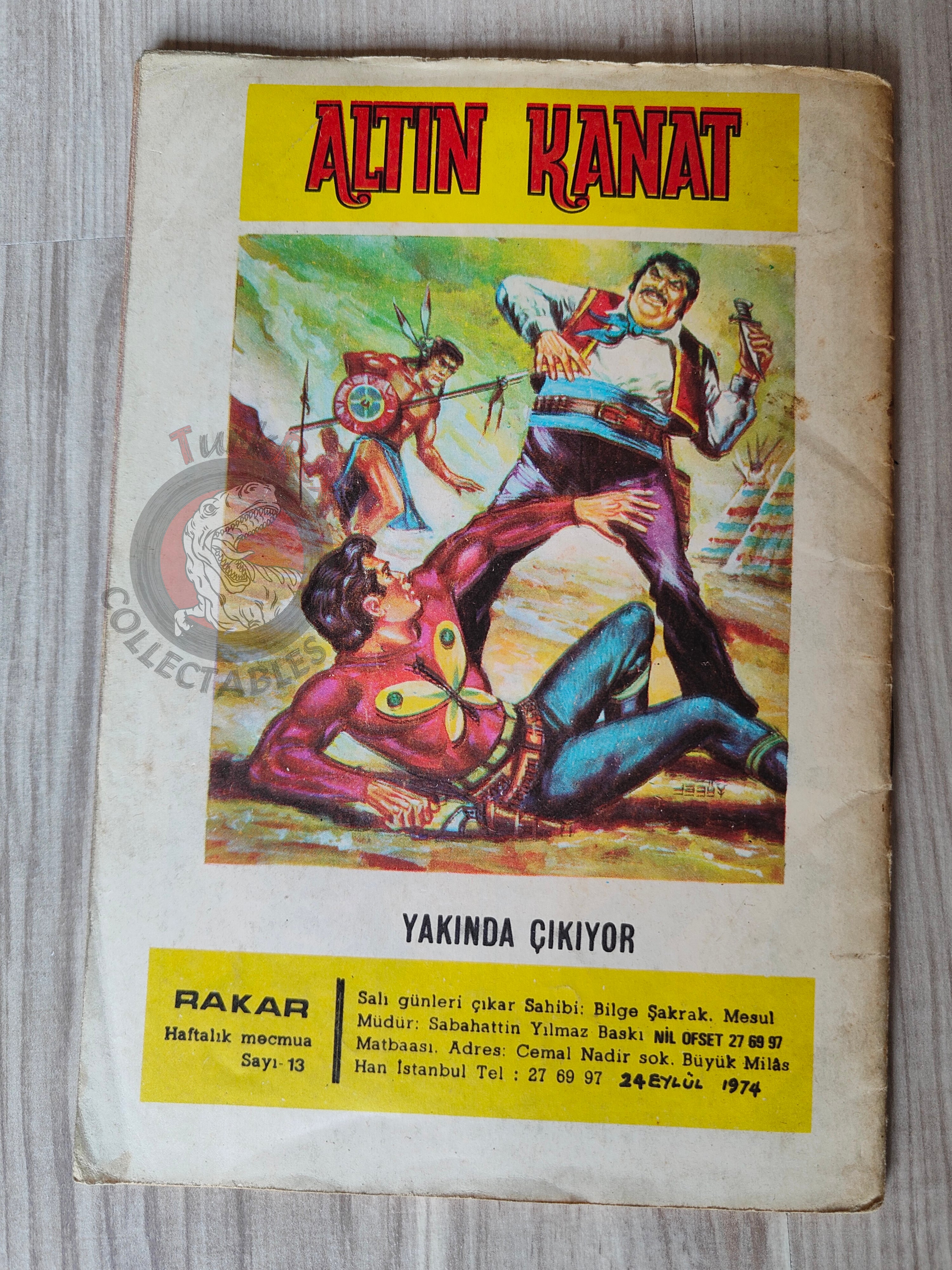 Rakar #13 1974 Turkish Comic Turkey Marcel Navarro Gaston Spirou & Fantasio