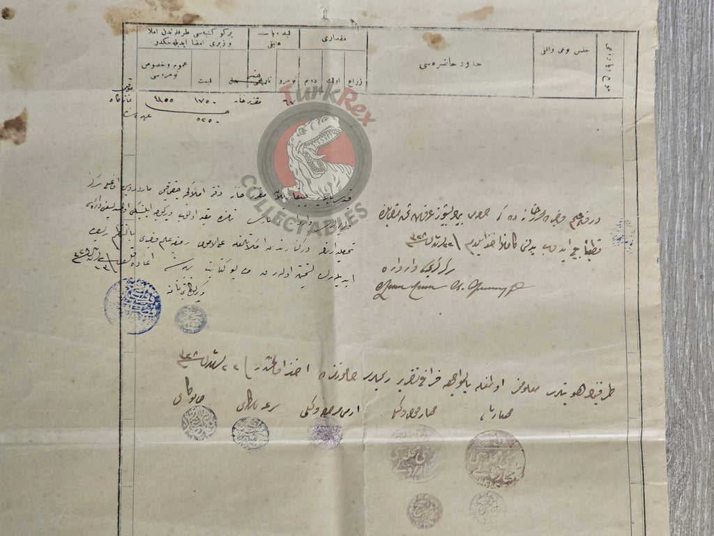 Ottoman 1912 Land Deed House in Manisa Kırkağaç Armenian Quarter Title Deed Armenia