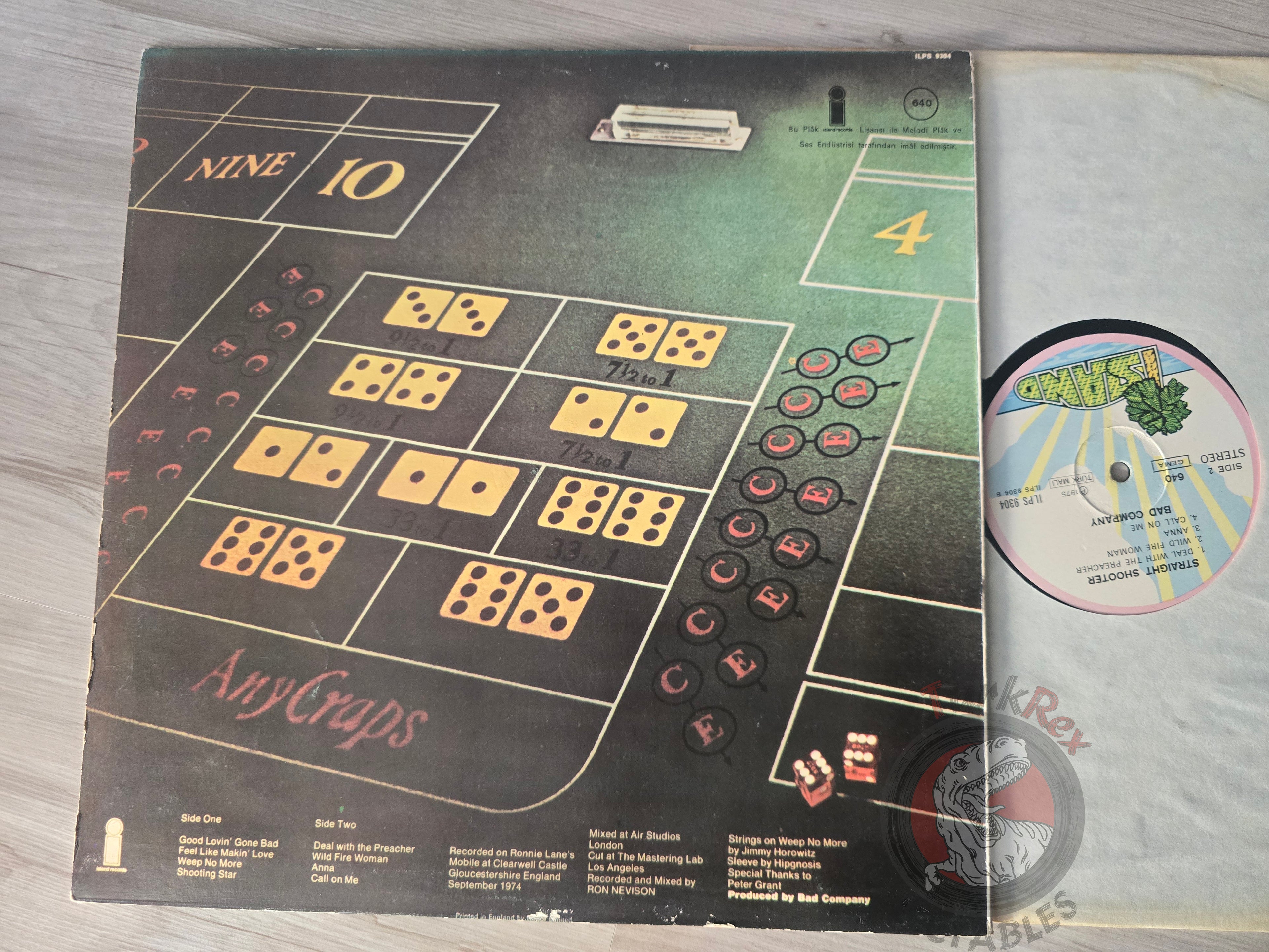 Bad Company – Straight Shooter Turkish Pressing Vinyl Turkey Edition