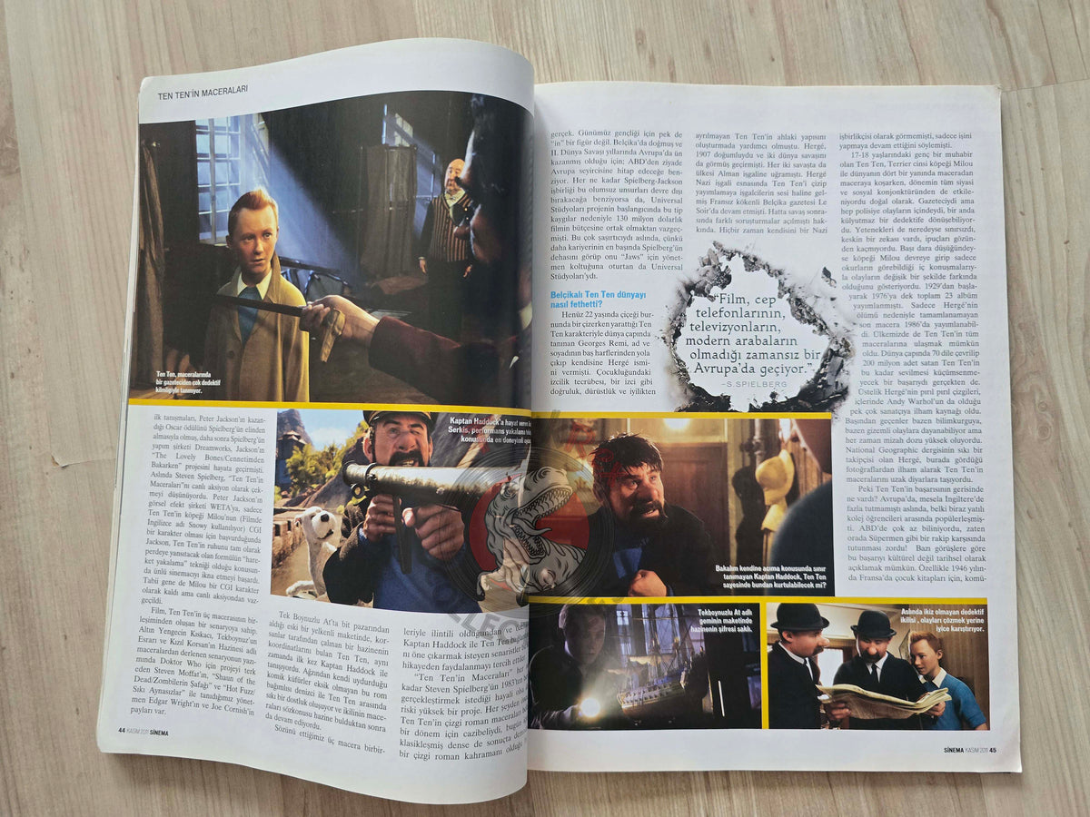 Sinema 2011 The Adventures of Tintin Turkish Mag Turkey The Twilight Saga Michael Fassbender