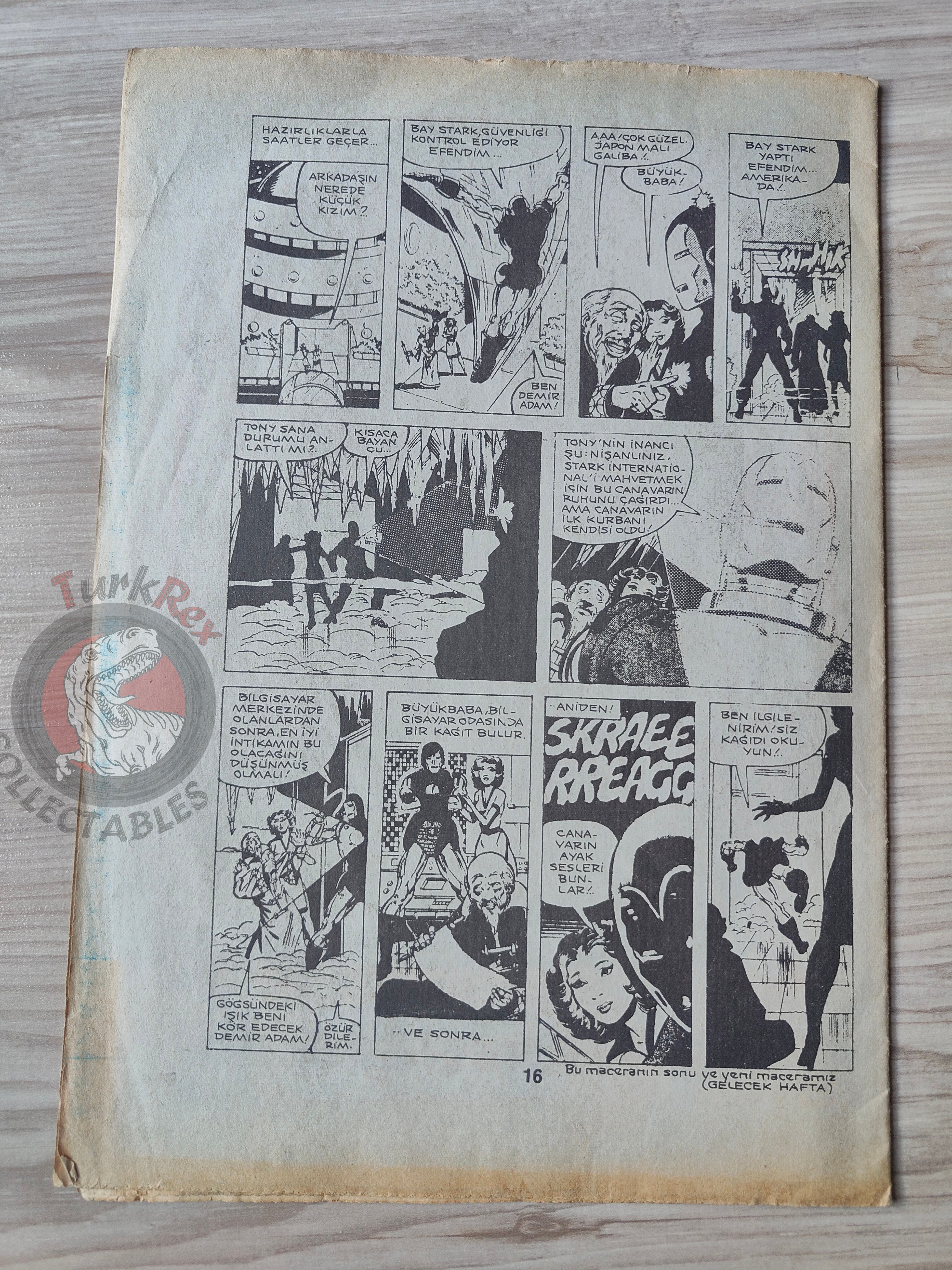 Iron Man #2 Demir Adam 1989 Turkish Comic Turkey #129 #130 Newspaper Giveaway