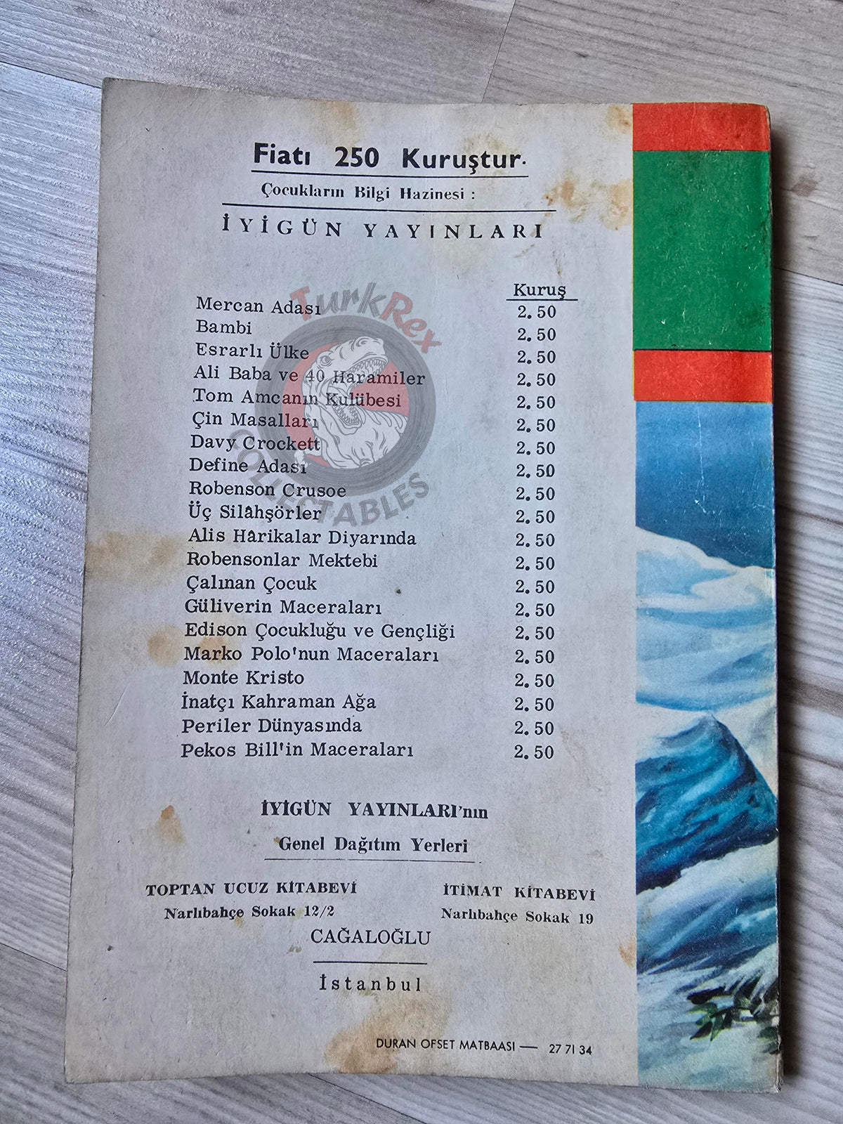 James Oliver Curwood – Kazan, The Wolf Hunters 1970 Turkish Book Turkey Illustrated